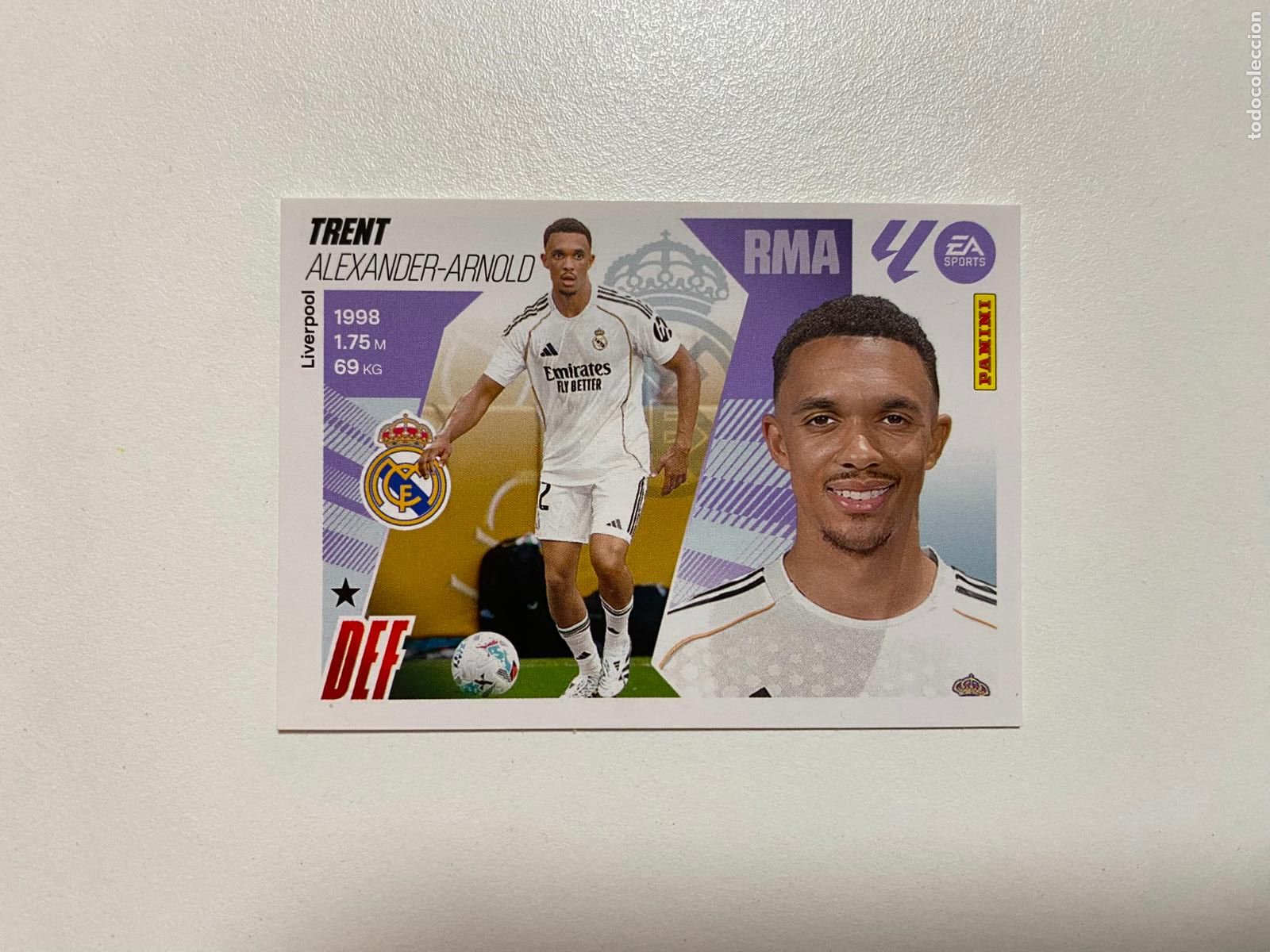 Cromos de F&uacute;tbol: LALIGA ESTE 2025 2026 EA SPORTS 25 26 ALBUM PANINI LIGA &Uacute;LTIMOS FICHAJES N 9 REAL MADRID TRENT