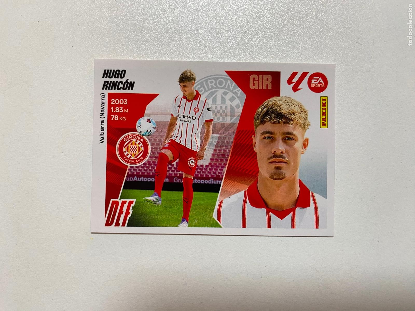Cromos de F&uacute;tbol: LALIGA ESTE 2025 2026 EA SPORTS 25 26 ALBUM PANINI LIGA &Uacute;LTIMOS FICHAJES N 13 GIRONA FC HUGO RINC&Oacute;N