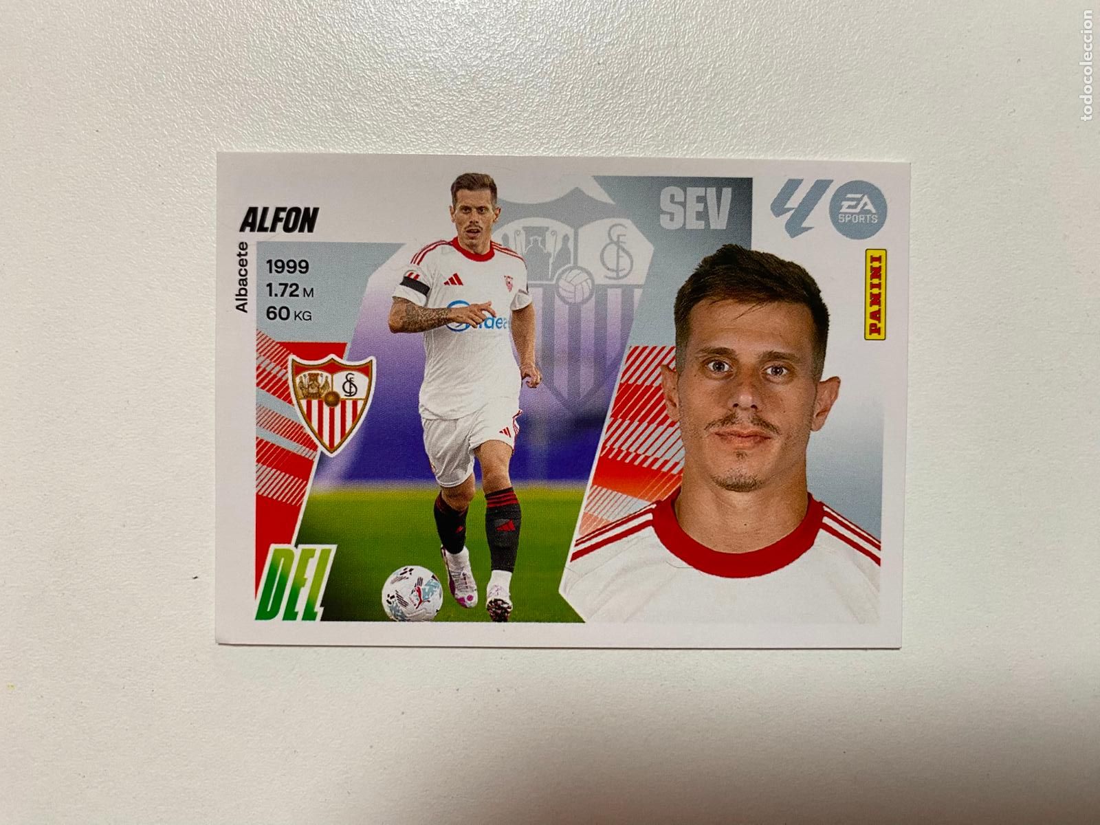 Cromos de F&uacute;tbol: LALIGA ESTE 2025 2026 EA SPORTS 25 26 ALBUM PANINI LIGA &Uacute;LTIMOS FICHAJES N 16 SEVILLA FC ALFON