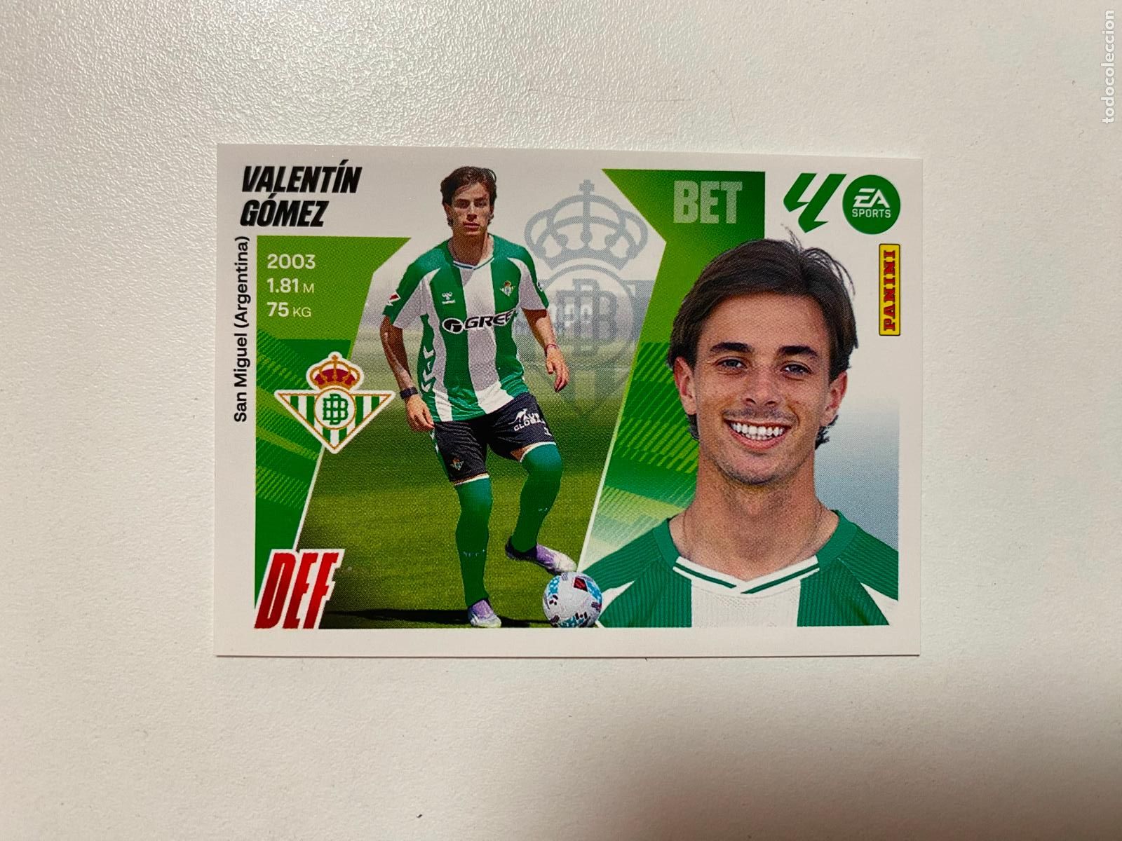 Cromos de F&uacute;tbol: LALIGA ESTE 2025 2026 EA SPORTS 25 26 ALBUM PANINI LIGA &Uacute;LTIMOS FICHAJES N 17 BETIS VALENT&Iacute;N G&Oacute;MEZ