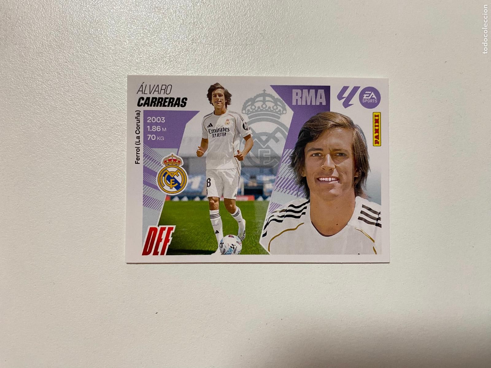 Cromos de F&uacute;tbol: LALIGA ESTE 2025 2026 EA SPORTS 25 26 ALBUM PANINI LIGA &Uacute;LTIMOS FICHAJES N 18 REAL MADRID CARRERAS