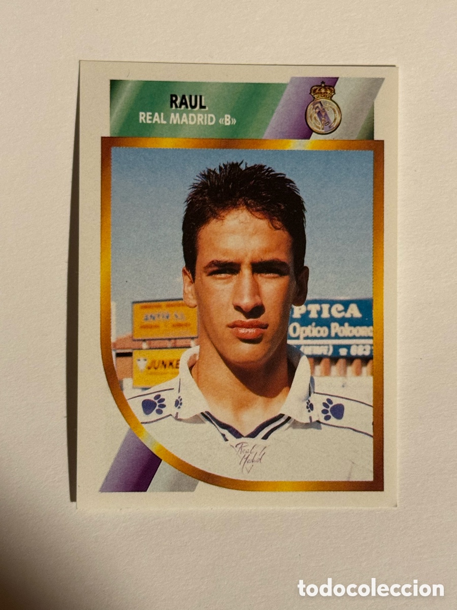 Cromos de F&uacute;tbol: Primer cromo de Ra&uacute;l Gonz&aacute;lez Blanco