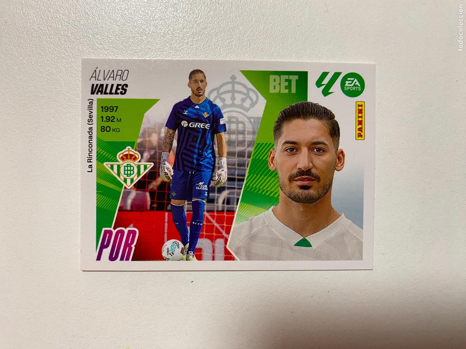 Cromos de F&uacute;tbol: LALIGA ESTE 2025 2026 EA SPORTS 25 26 ALBUM PANINI LIGA &Uacute;LTIMOS FICHAJES N 21 REAL BETIS VALLES