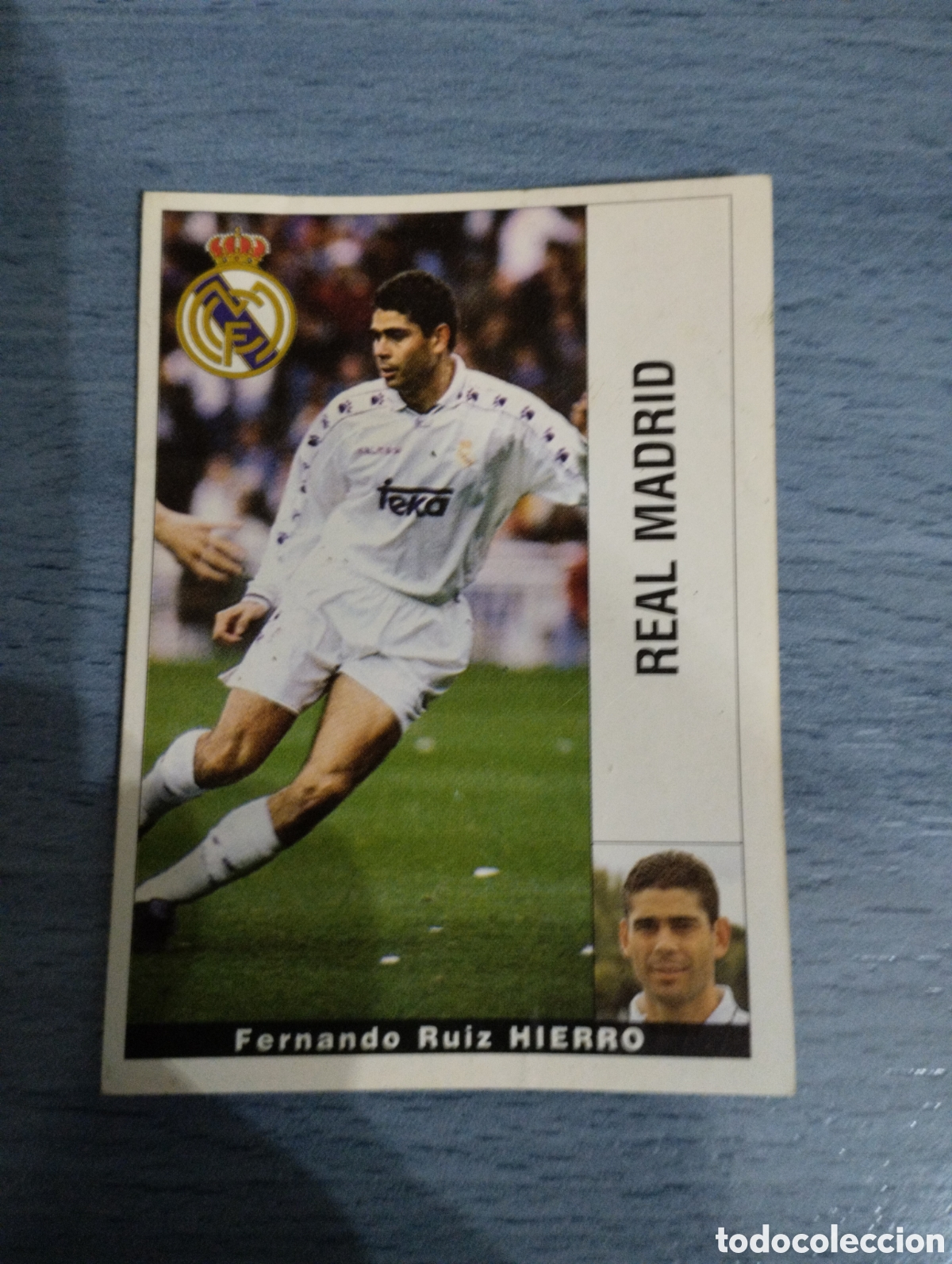 Cromos de F&uacute;tbol: Cromo Panini liga 95 96 hierro real madrid sin pegar