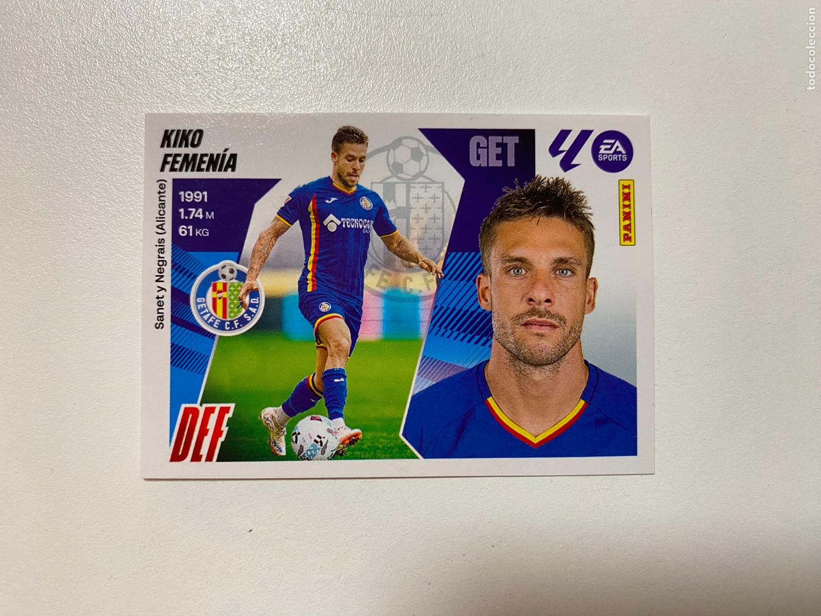 Cromos de F&uacute;tbol: LALIGA ESTE 2025 2026 EA SPORTS 25 26 ALBUM PANINI LIGA &Uacute;LTIMOS FICHAJES N 23 GETAFE CF KIKO FEMEN&Iacute;A