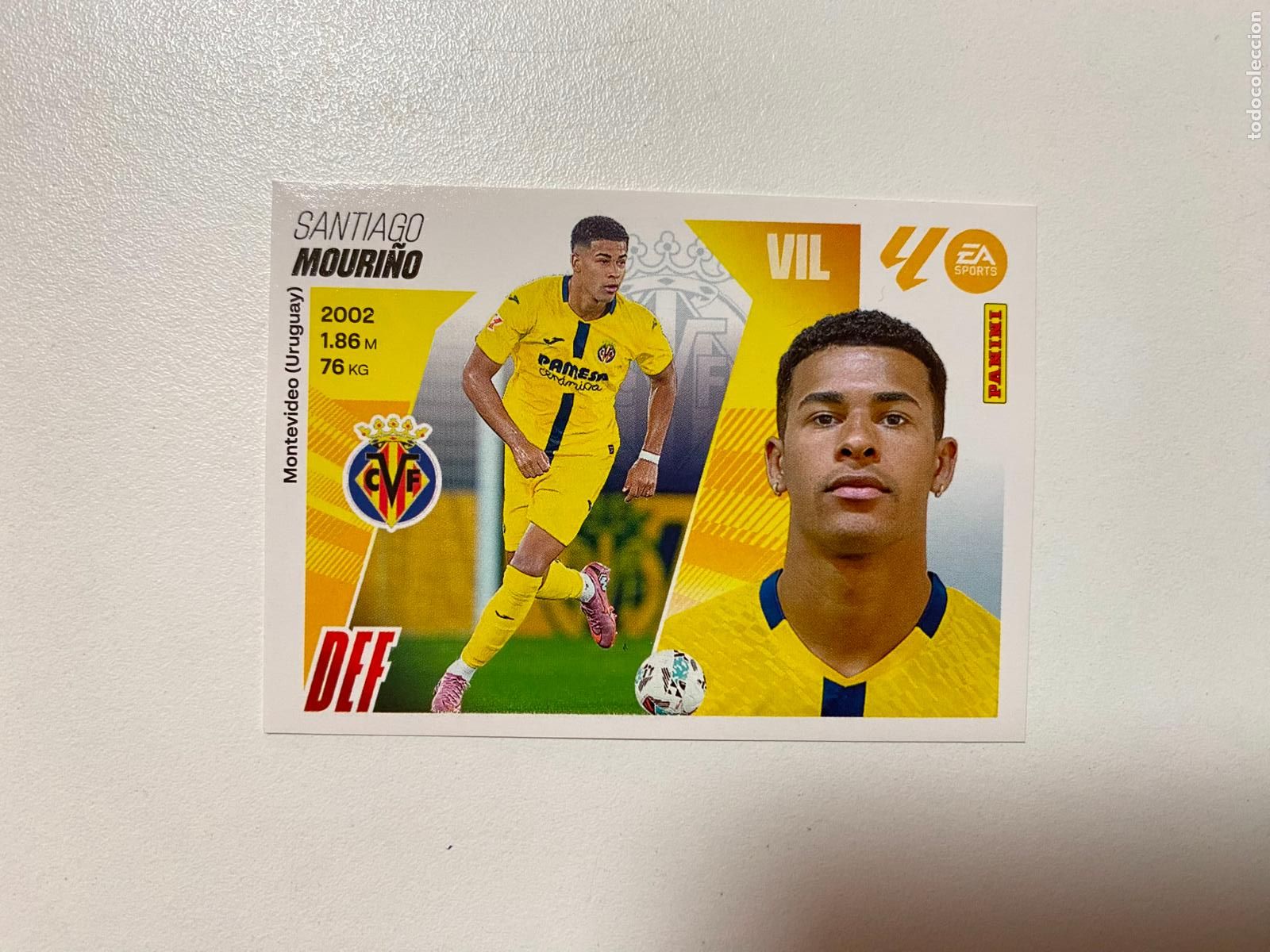 Cromos de F&uacute;tbol: LALIGA ESTE 2025 2026 EA SPORTS 25 26 ALBUM PANINI LIGA &Uacute;LTIMOS FICHAJES N 30 VILLARREAL CF MOURI&Ntilde;O
