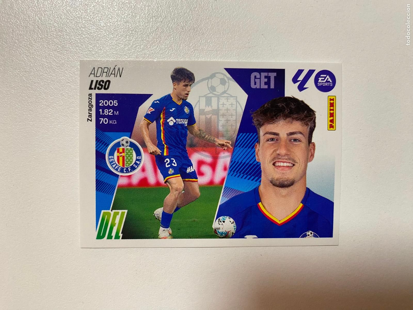 Cromos de F&uacute;tbol: LALIGA ESTE 2025 2026 EA SPORTS 25 26 ALBUM PANINI LIGA &Uacute;LTIMOS FICHAJES N 34 GETAFE CF LISO