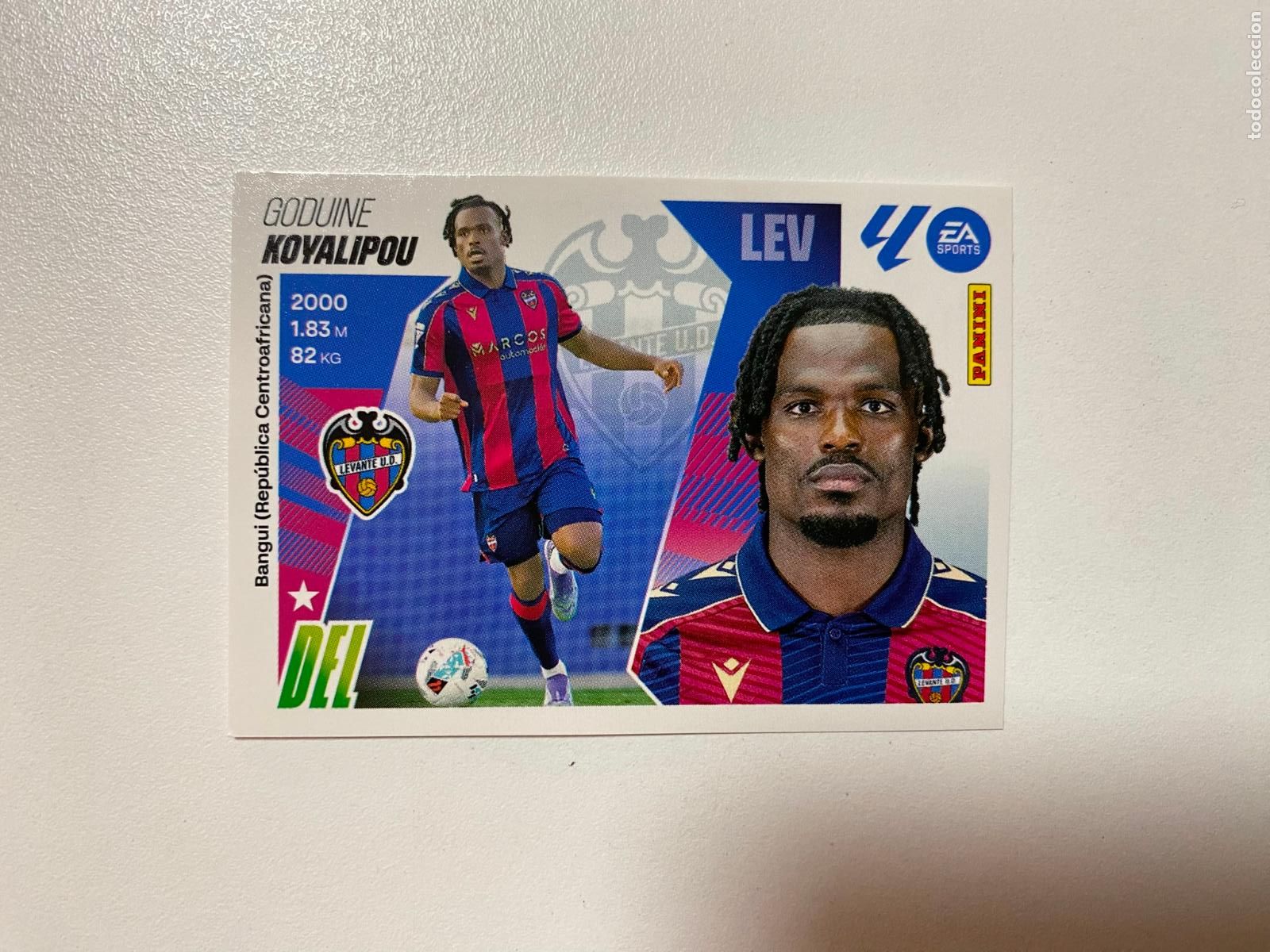 Cromos de F&uacute;tbol: LALIGA ESTE 2025 2026 EA SPORTS 25 26 ALBUM PANINI LIGA &Uacute;LTIMOS FICHAJES N 43 UD LEVANTE KOYALIPOU