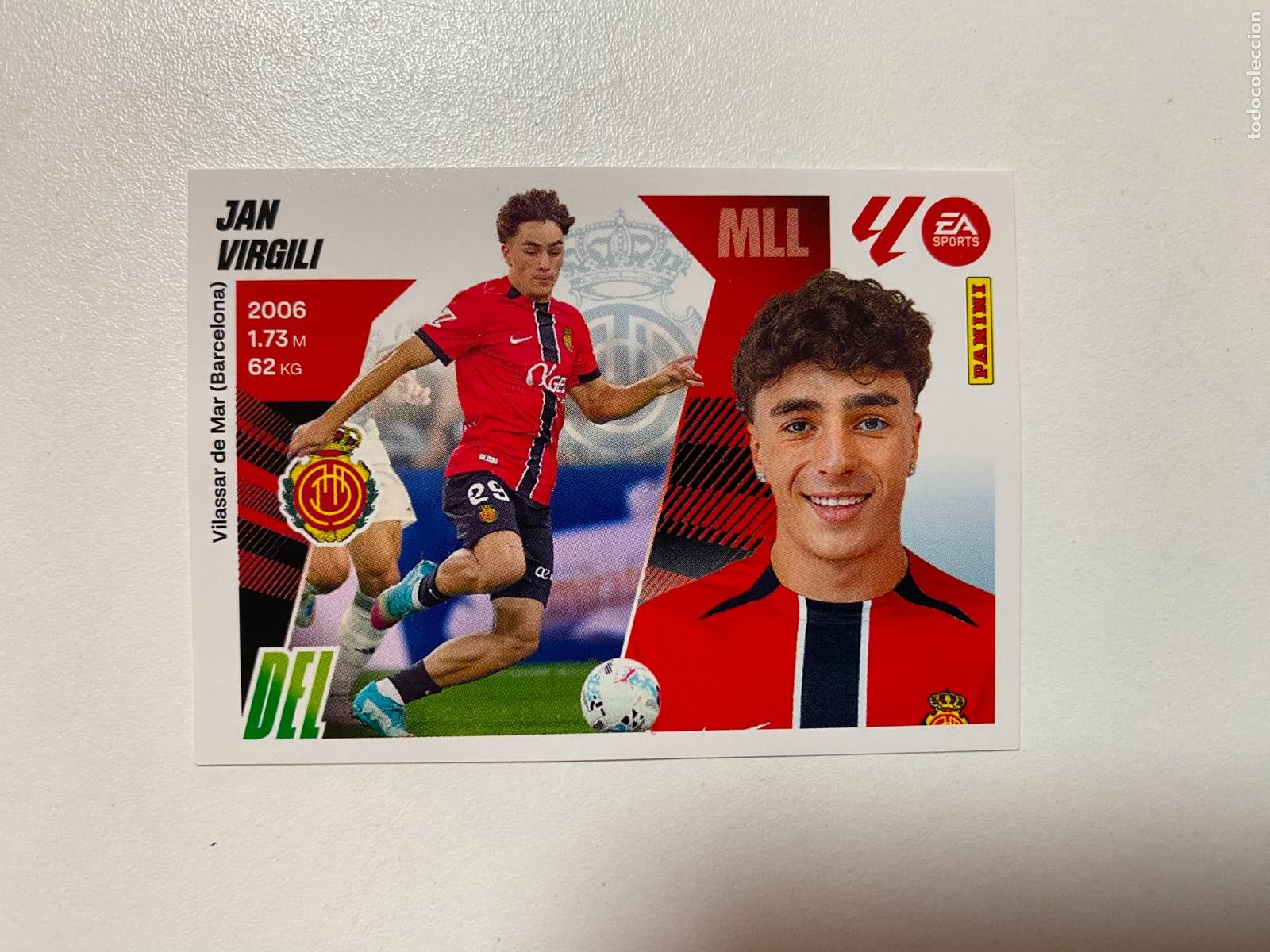 Cromos de F&uacute;tbol: LALIGA ESTE 2025 2026 EA SPORTS 25 26 ALBUM PANINI LIGA &Uacute;LTIMOS FICHAJES N 49 RCD MALLORCA JAN VIRGI