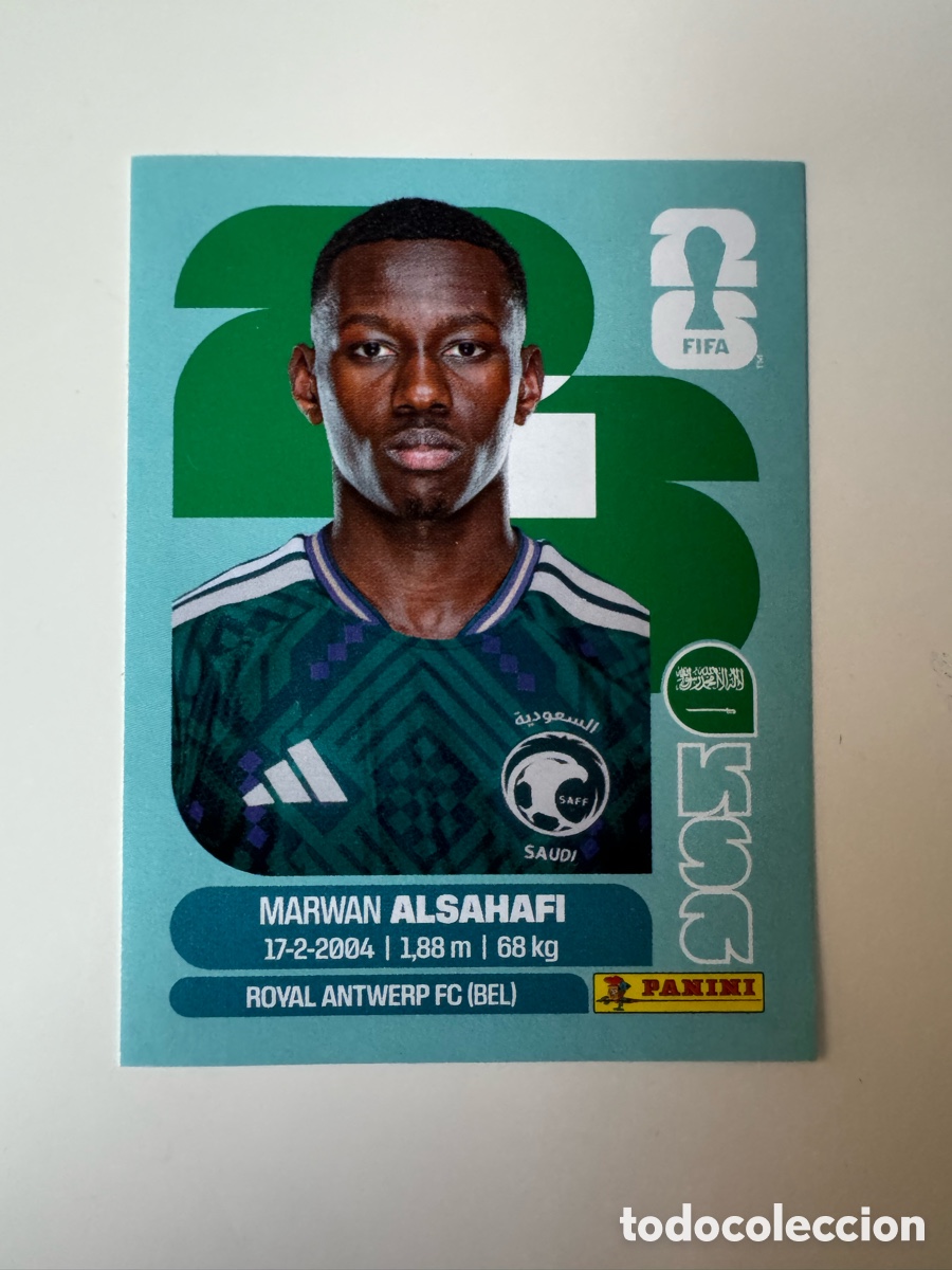 Cromos de F&uacute;tbol: Arabia Saud&iacute; KSA MUNDIAL FIFA WORLD CUP 2026 STICKER PANINI A27 KSA15 &ndash; Marwan Alsahafi N&ordm; 15
