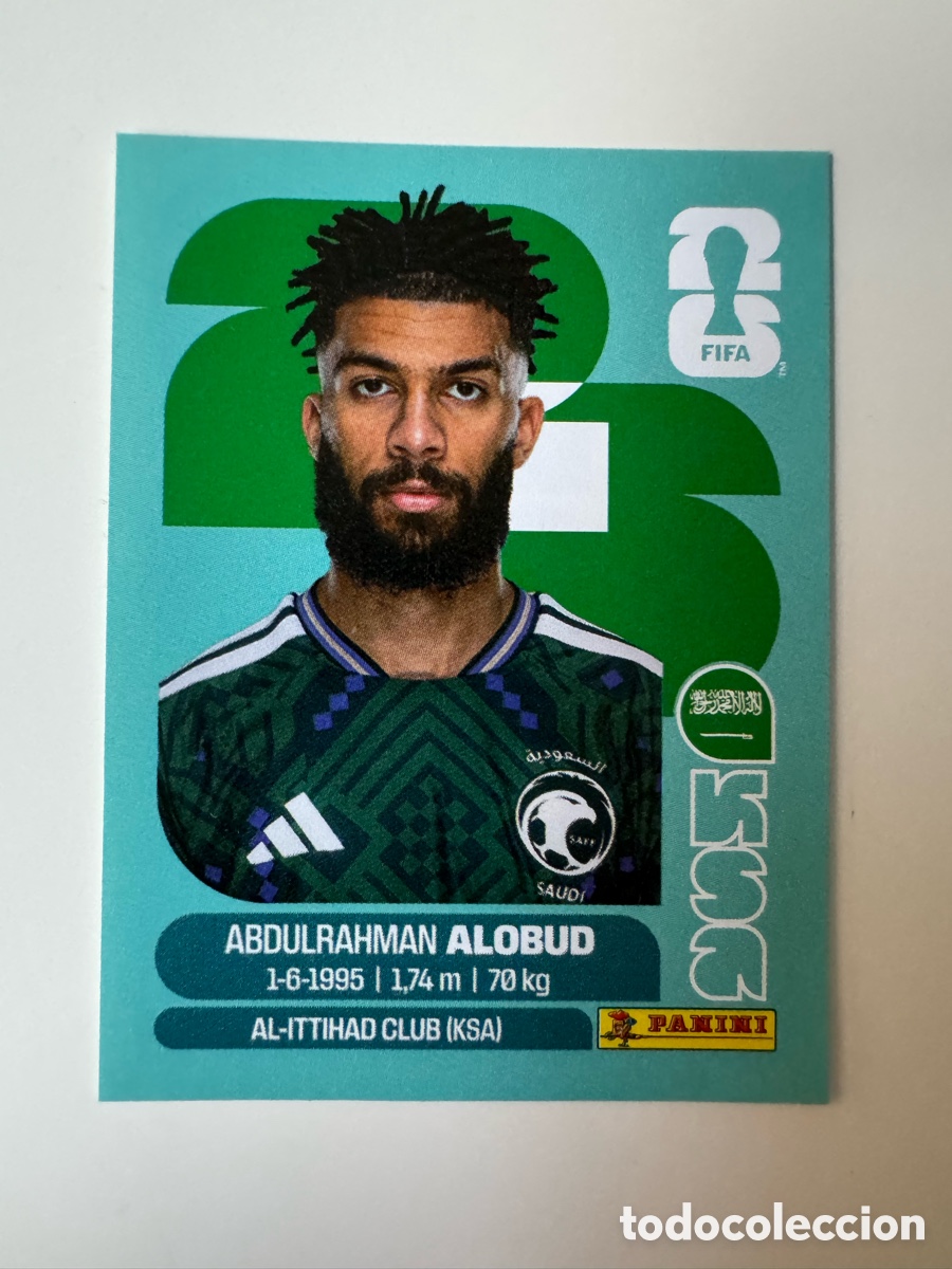 Cromos de F&uacute;tbol: Arabia Saud&iacute; KSA MUNDIAL FIFA WORLD CUP 2026 STICKER PANINI A27 KSA17 &ndash; Abdulrahman Al-Obud N&ordm; 17