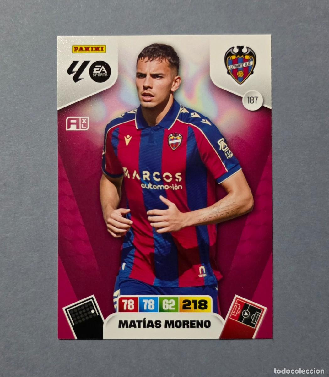 Cromos de F&uacute;tbol: 187 MAT&Iacute;AS MORENO - LEVANTE - ADRENALYN XL 2025-26 - 25/26 (NUEVO)