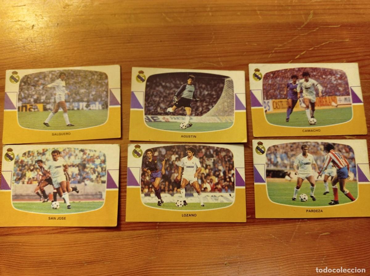 Cromos de F&uacute;tbol: 6 cromos Real Madrid Cromos Cano f&uacute;tbol 1984 1985 84 85. Nunca pegados.