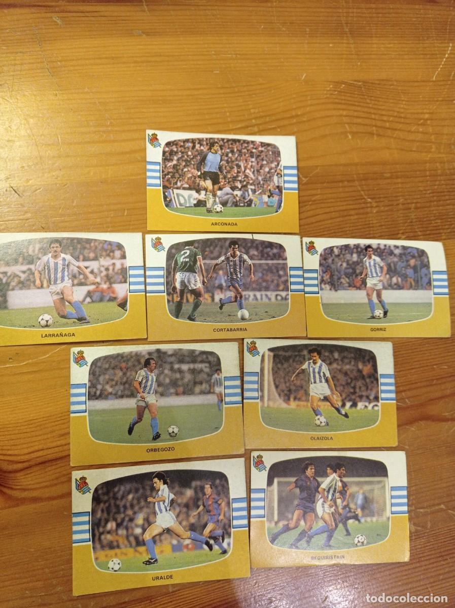 Cromos de F&uacute;tbol: 8 cromos Real sociedad Cromos Cano f&uacute;tbol 1984 1985 84 85. Nunca pegados.