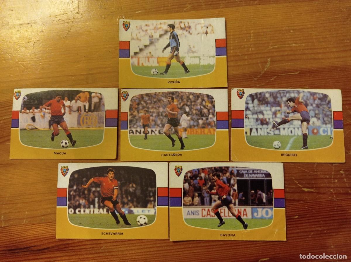 Cromos de F&uacute;tbol: 6 cromos Osasuna Cromos Cano f&uacute;tbol 1984 1985 84 85. Nunca pegados.