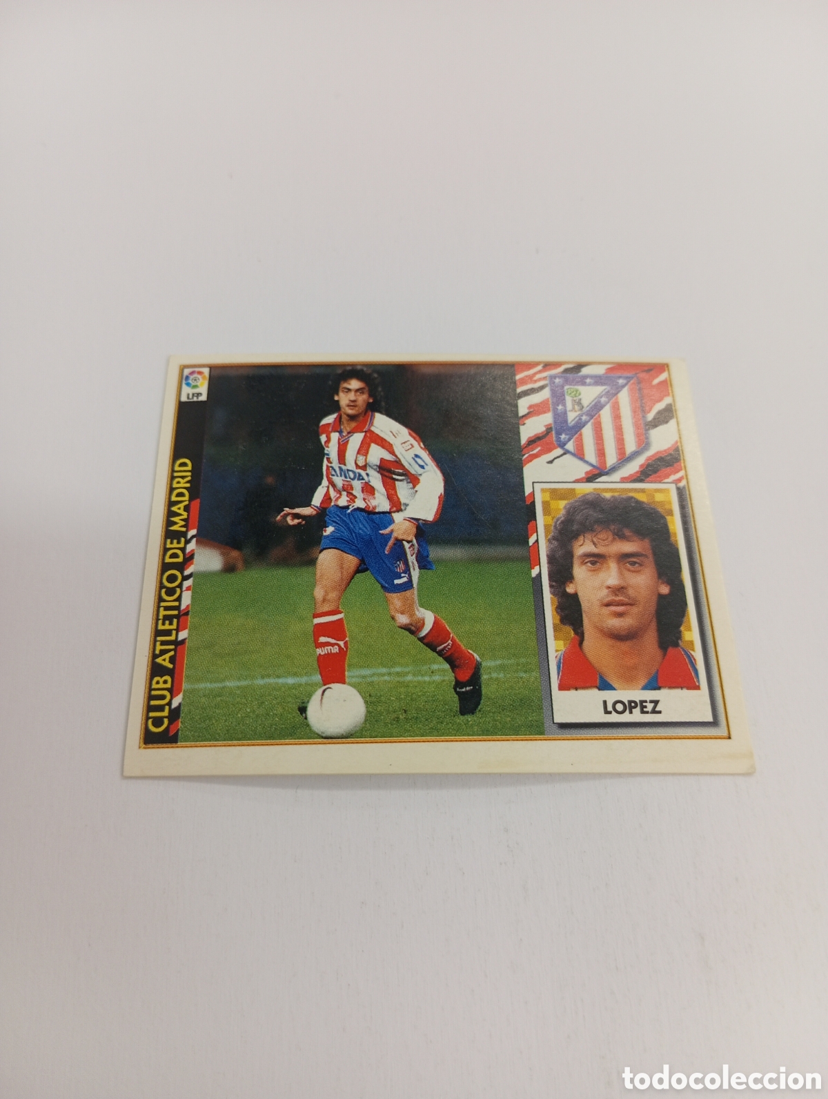 Cromos de F&uacute;tbol: LOPEZ Atl&eacute;tico de Madrid Liga Este 1997 1998 NUEVO SIN PEGAR 97 98