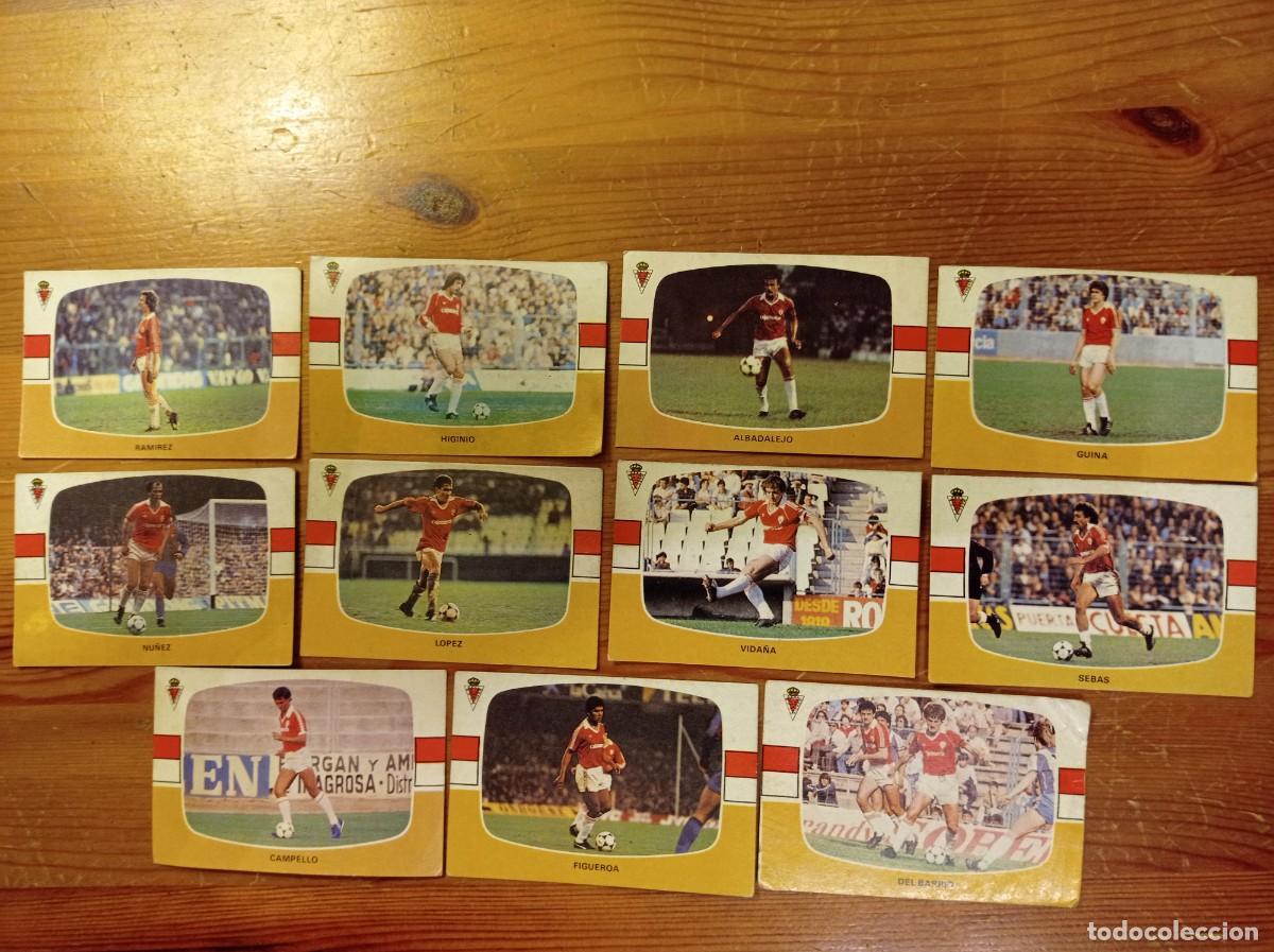 Cromos de F&uacute;tbol: 11 cromos Murcia Cromos Cano f&uacute;tbol 1984 1985 84 85. Nunca pegados.