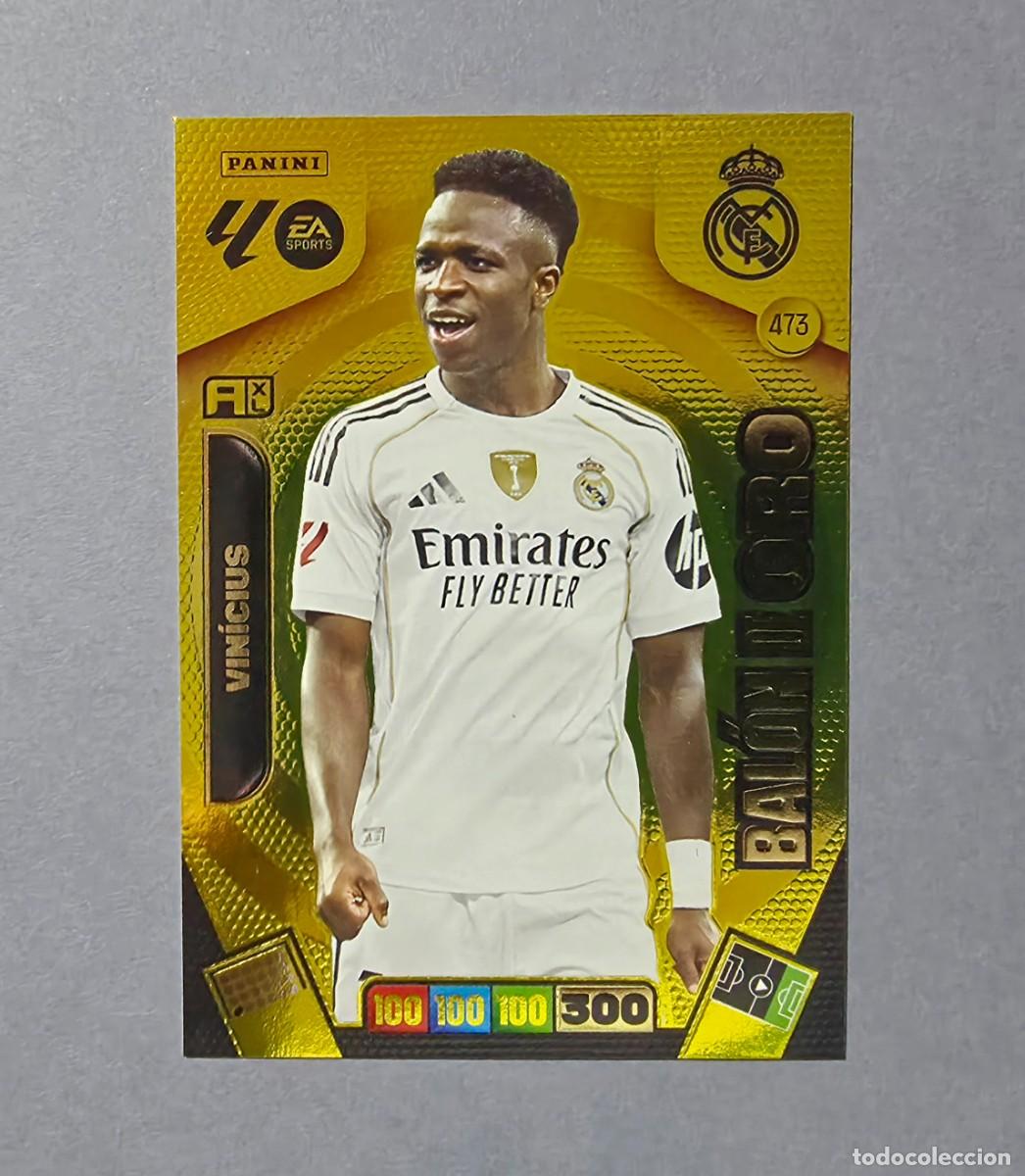 Cromos de F&uacute;tbol: 473 VIN&Iacute;CIUS (BAL&Oacute;N DE ORO) - REAL MADRID - ADRENALYN XL 2025-26 - 25/26 (NUEVO)