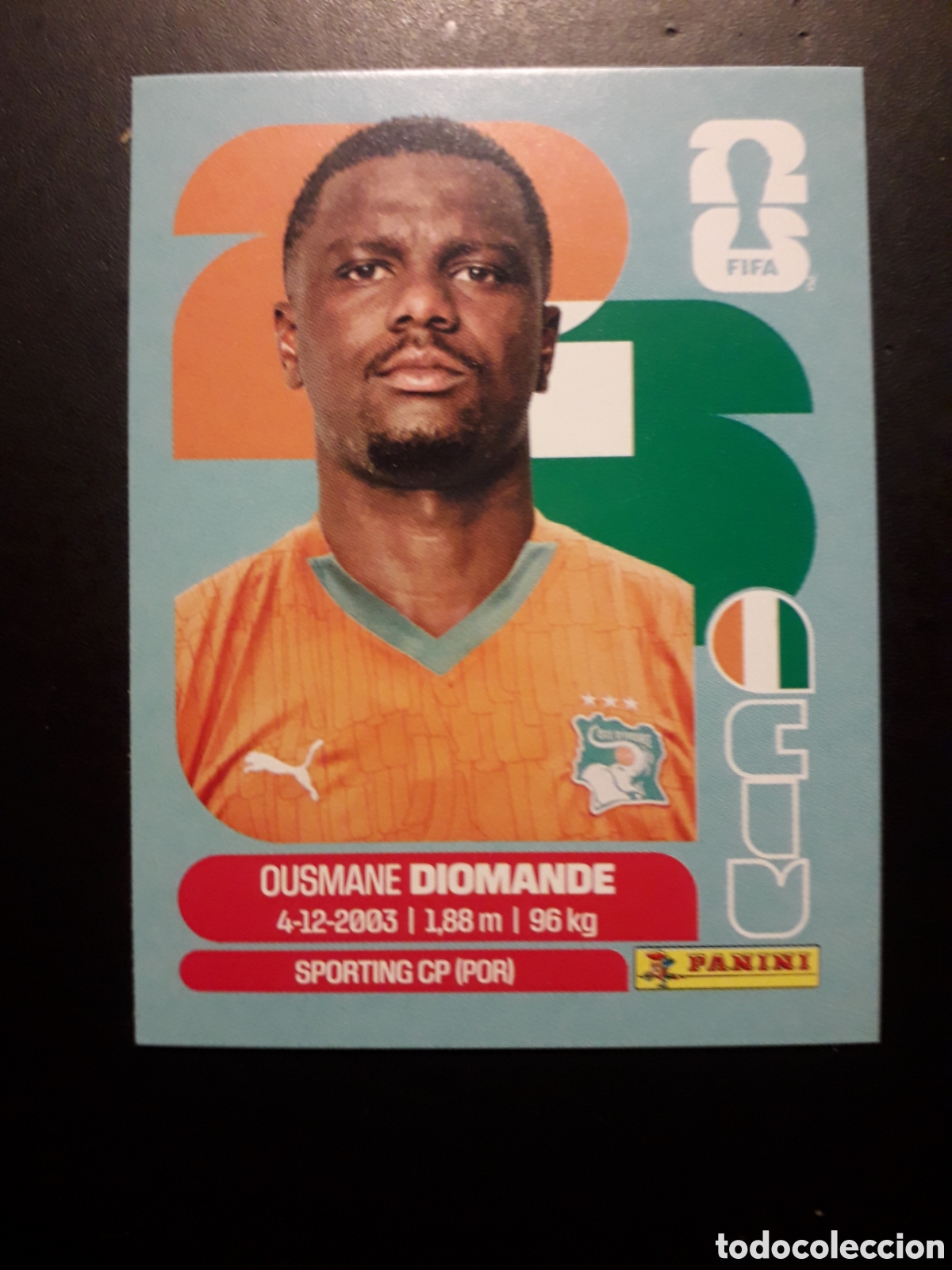 Cromos de F&uacute;tbol: OUSMANE DIOMANDE COSTA DE MARFIL CIV 9 MUNDIAL F&Uacute;TBOL 2026 FIFA WORLD CUP PANINI PEDIDO M&Iacute;NIMO 3&euro;