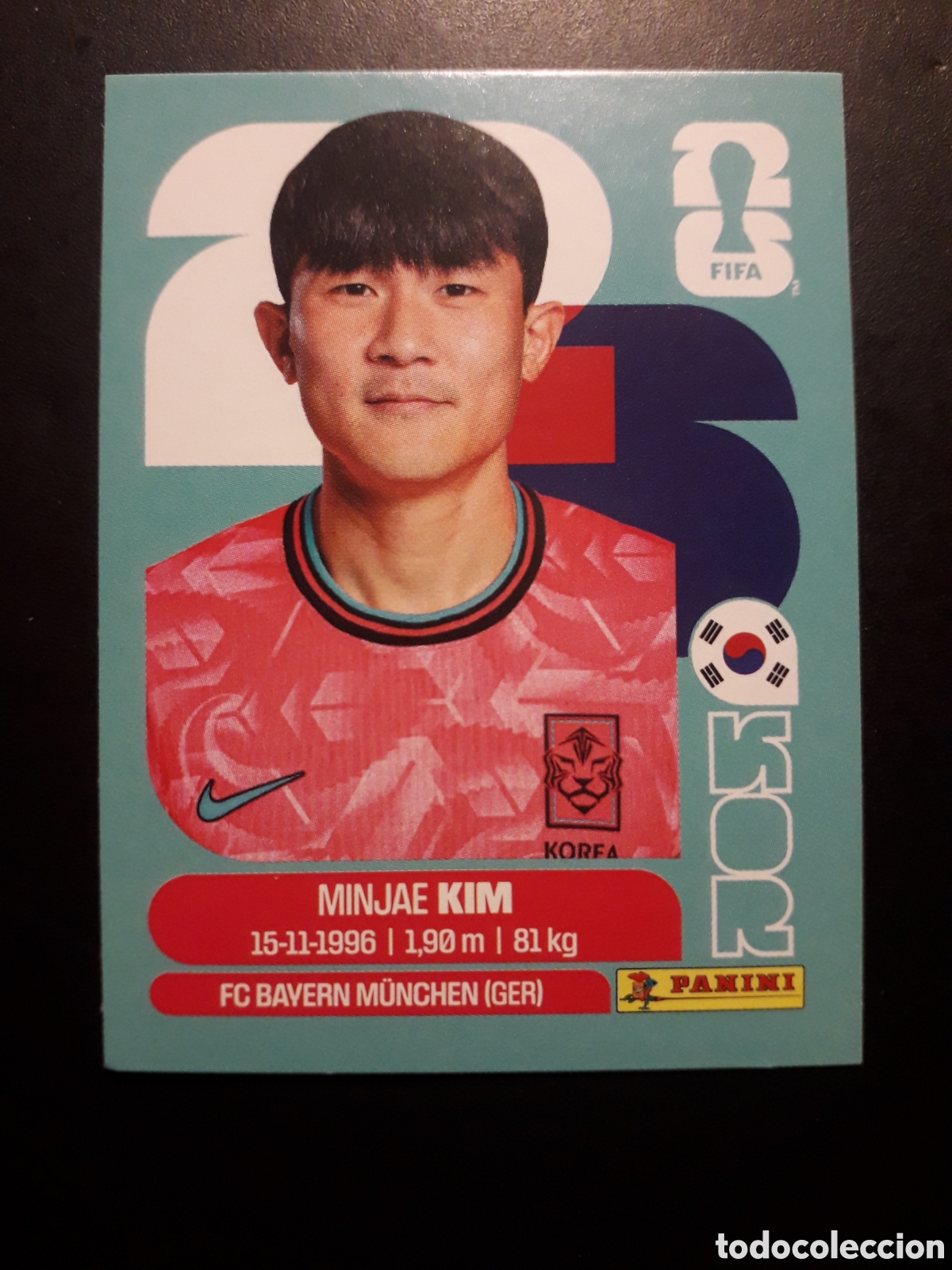 Cromos de F&uacute;tbol: MINJAE KIM COREA DEL SUR KOR 4 MUNDIAL F&Uacute;TBOL 2026 FIFA WORLD CUP PANINI SIN PEGAR PEDIDO M&Iacute;NIMO 3&euro;.