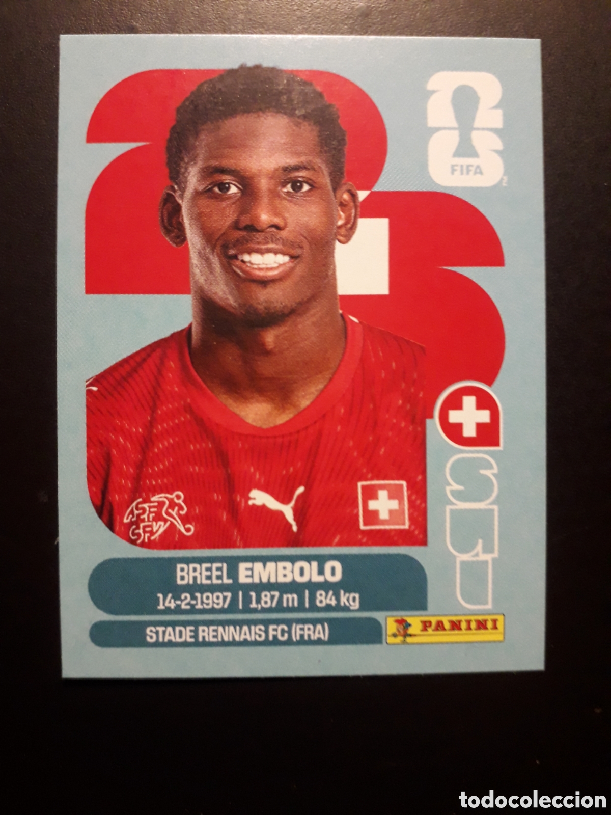 Cromos de F&uacute;tbol: EMBOLO SUIZA SUI 17 MUNDIAL F&Uacute;TBOL 2026 FIFA WORLD CUP PANINI SIN PEGAR PEDIDO M&Iacute;NIMO 3&euro;