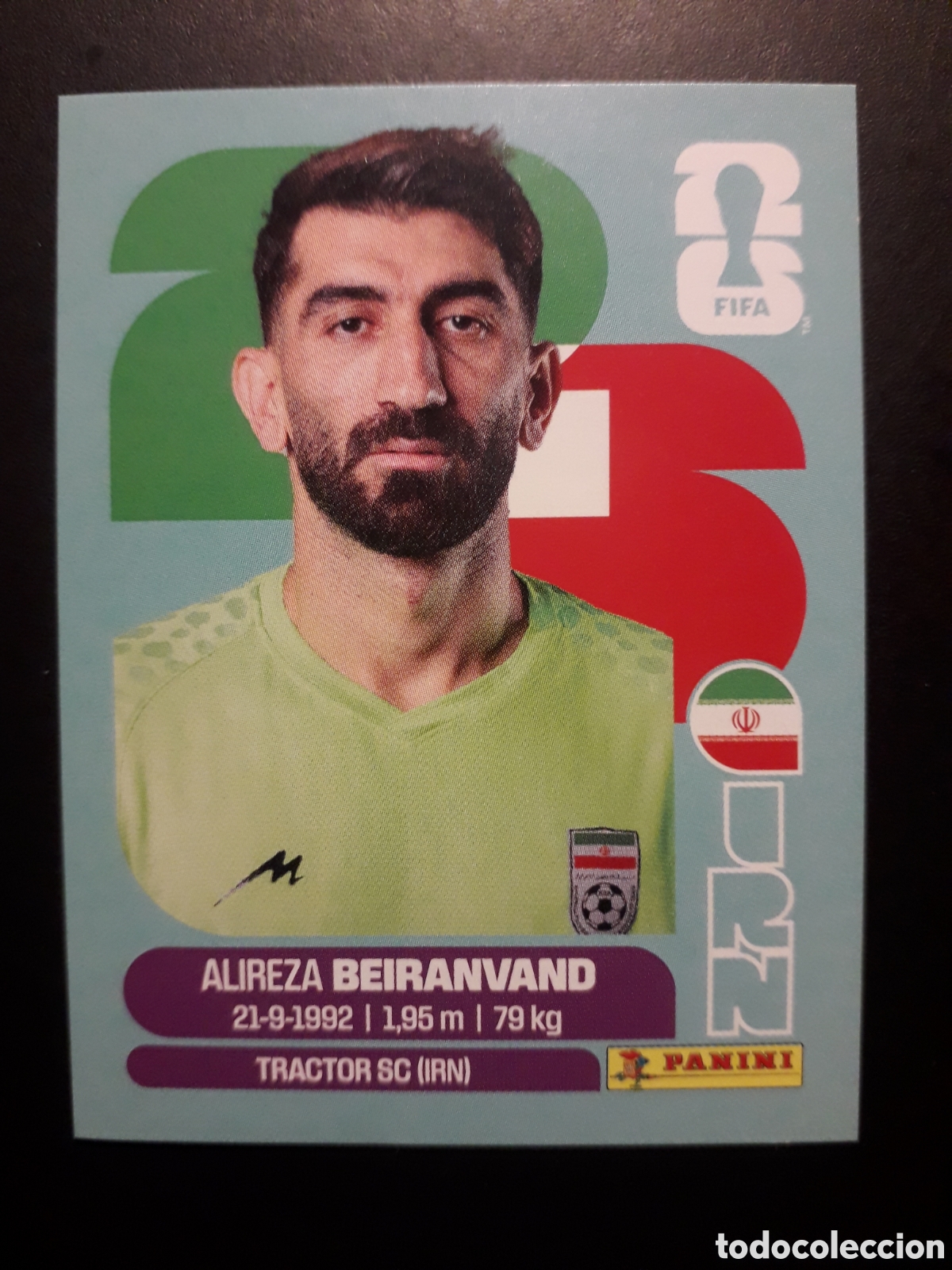 Cromos de F&uacute;tbol: BEIRANVAND IR&Aacute;N IRN 2 MUNDIAL F&Uacute;TBOL 2026 FIFA WORLD CUP PANINI SIN PEGAR PEDIDO M&Iacute;NIMO 3&euro;.