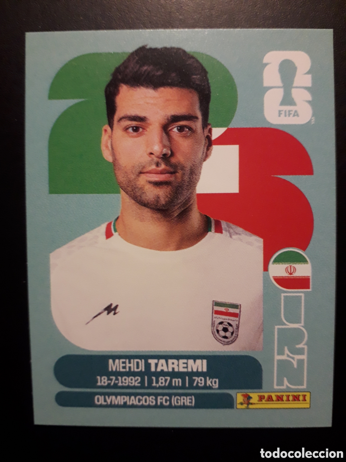 Cromos de F&uacute;tbol: TAREMI IR&Aacute;N IRN 18 MUNDIAL F&Uacute;TBOL 2026 FIFA WORLD CUP PANINI SIN PEGAR PEDIDO M&Iacute;NIMO 3&euro;