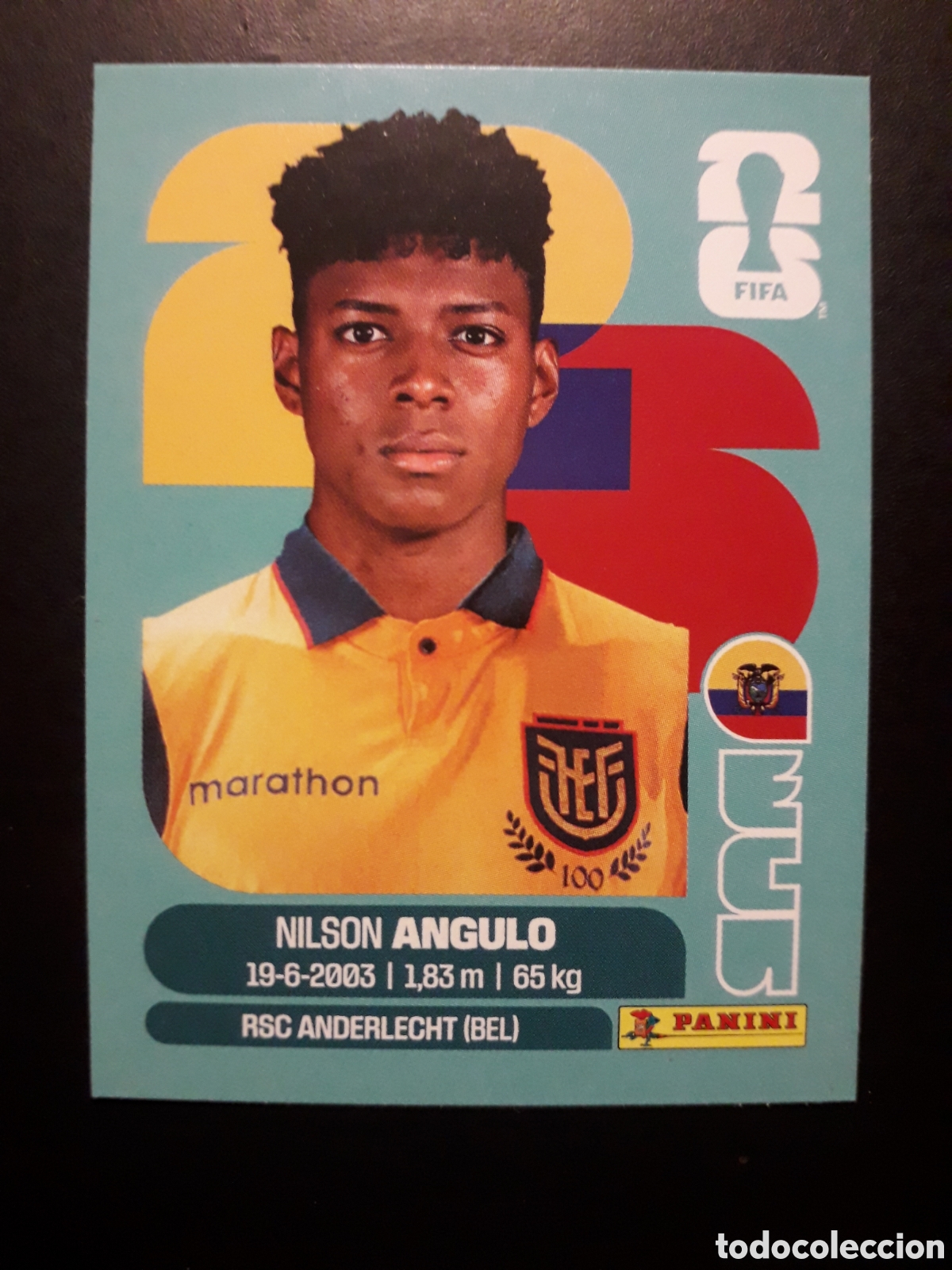 Cromos de F&uacute;tbol: ANGULO ECUADOR ECU 17 MUNDIAL F&Uacute;TBOL 2026 FIFA WORLD CUP PANINI SIN PEGAR PEDIDO M&Iacute;NIMO 3&euro;