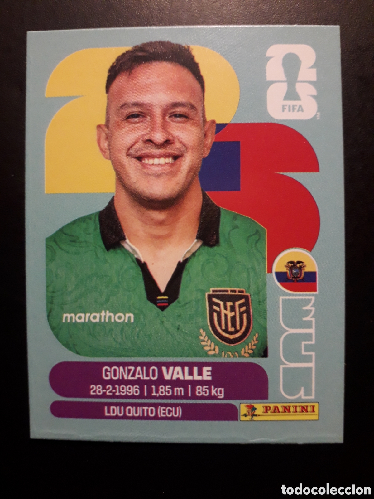 Cromos de F&uacute;tbol: VALLE ECUADOR ECU 3 MUNDIAL F&Uacute;TBOL 2026 FIFA WORLD CUP PANINI SIN PEGAR PEDIDO M&Iacute;NIMO 3&euro;