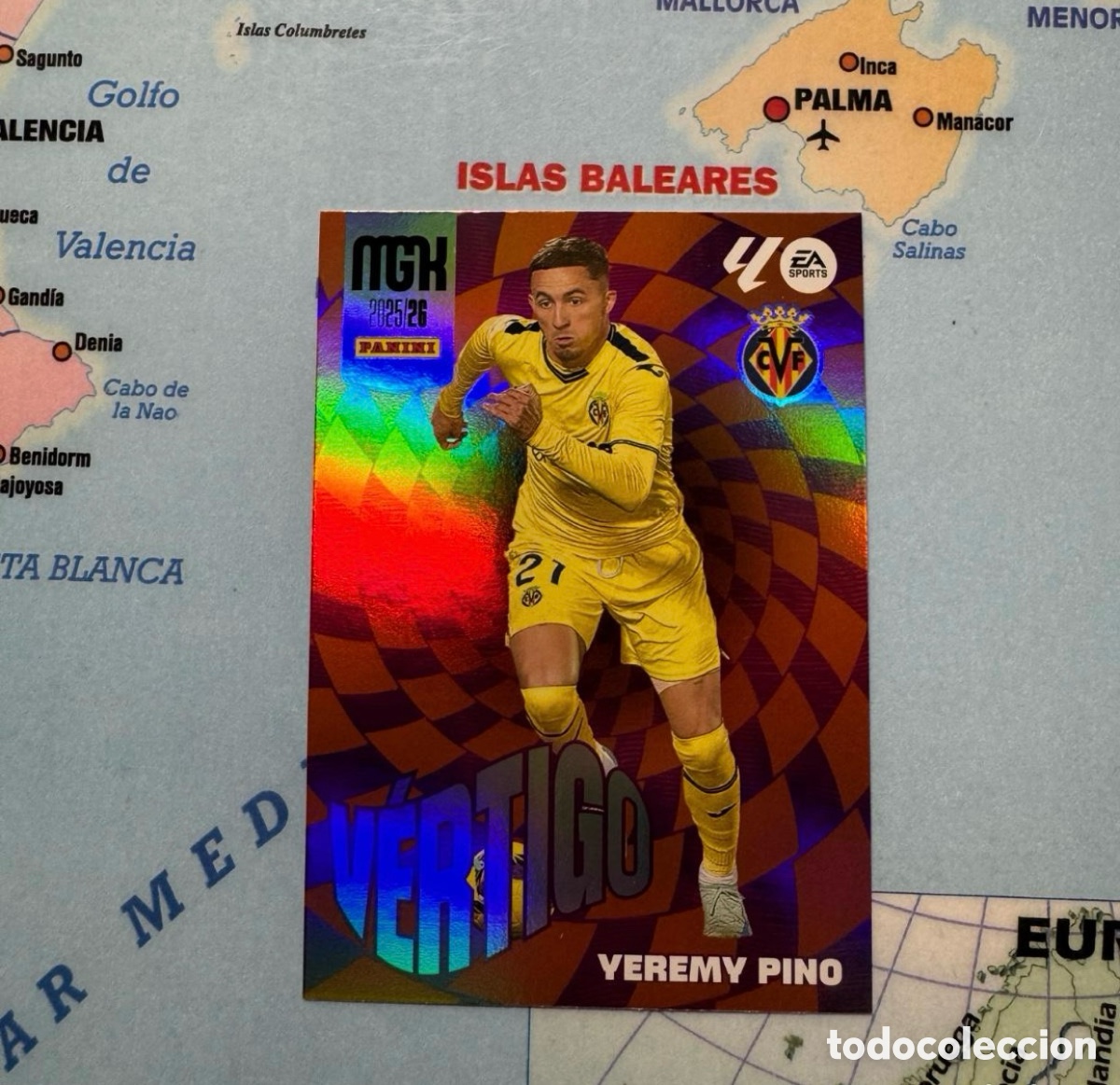 Cromos de F&uacute;tbol: Yeremy Pino serie v&eacute;rtigo n&uacute;mero 387 Del Villarreal megacracks 25-26 2025-2026