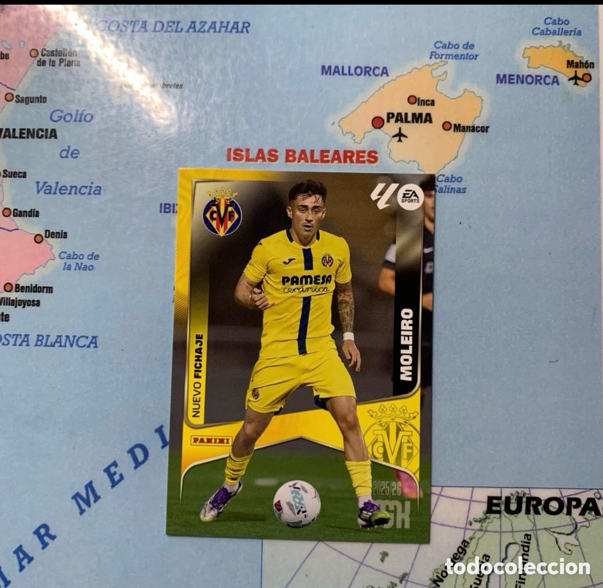 Cromos de F&uacute;tbol: Moleiro nuevo fichaje n&uacute;mero 453 de Villarreal megacracks 25-26 2025-2026