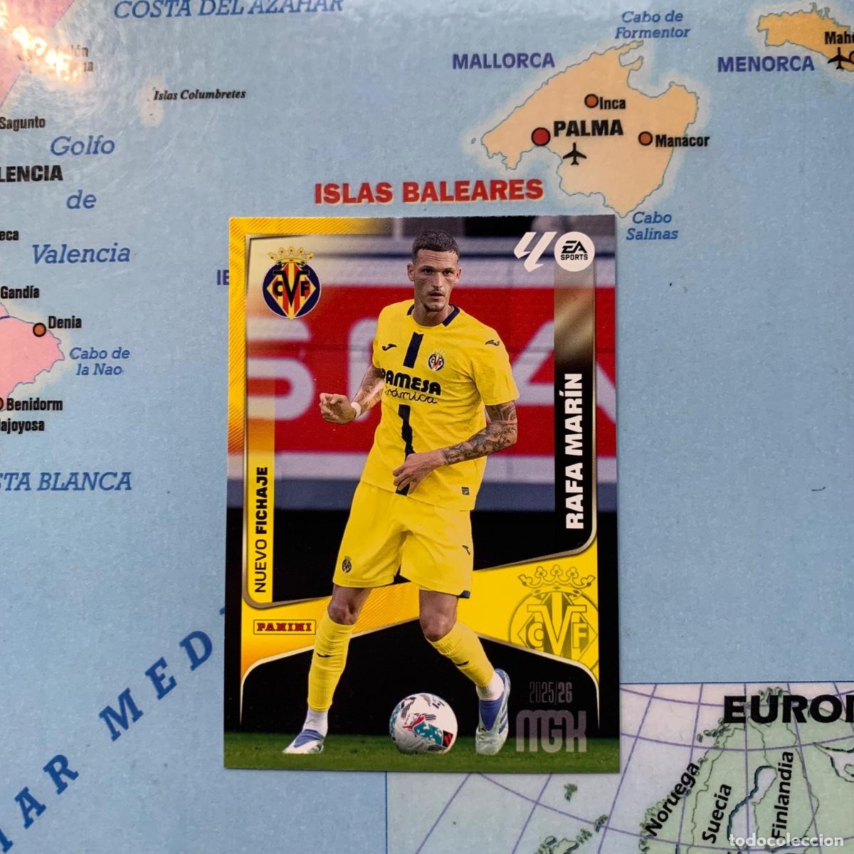 Cromos de F&uacute;tbol: Rafa Mar&iacute;n nuevo fichaje n&uacute;mero 466 de Villarreal megacracks 25-26 2025-2026