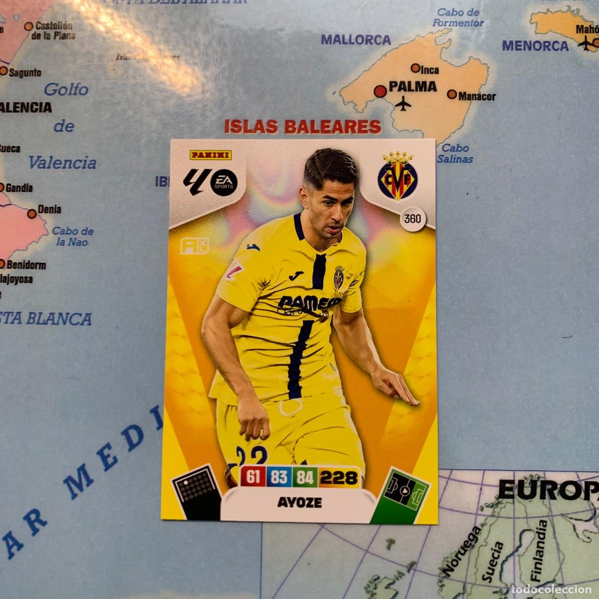 Cromos de F&uacute;tbol: Ayoze n&uacute;mero 360 del Villarreal cromo adrenalyn XL 25-26 2025-2026