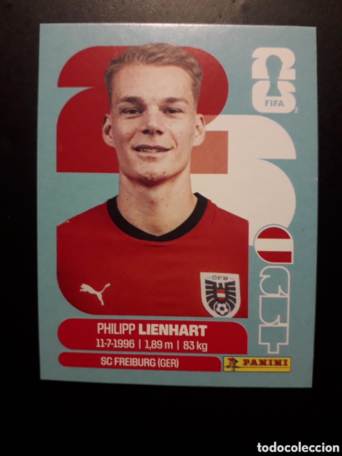 Cromos de F&uacute;tbol: LIENHART AUSTRIA AUT 6 MUNDIAL F&Uacute;TBOL 2026 FIFA WORLD CUP PANINI SIN PEGAR PEDIDO M&Iacute;NIMO 3&euro;.