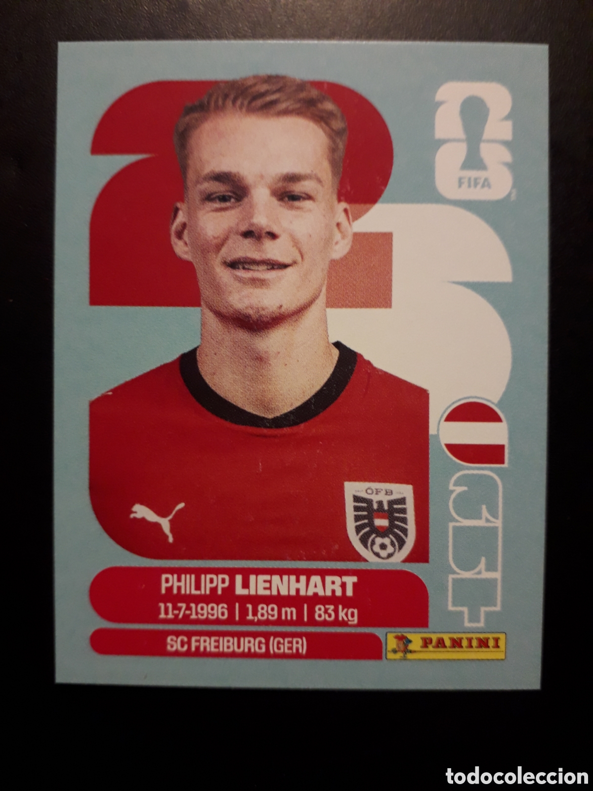 Cromos de F&uacute;tbol: LIENHART AUSTRIA AUT 6 MUNDIAL F&Uacute;TBOL 2026 FIFA WORLD CUP PANINI SIN PEGAR PEDIDO M&Iacute;NIMO 3&euro;