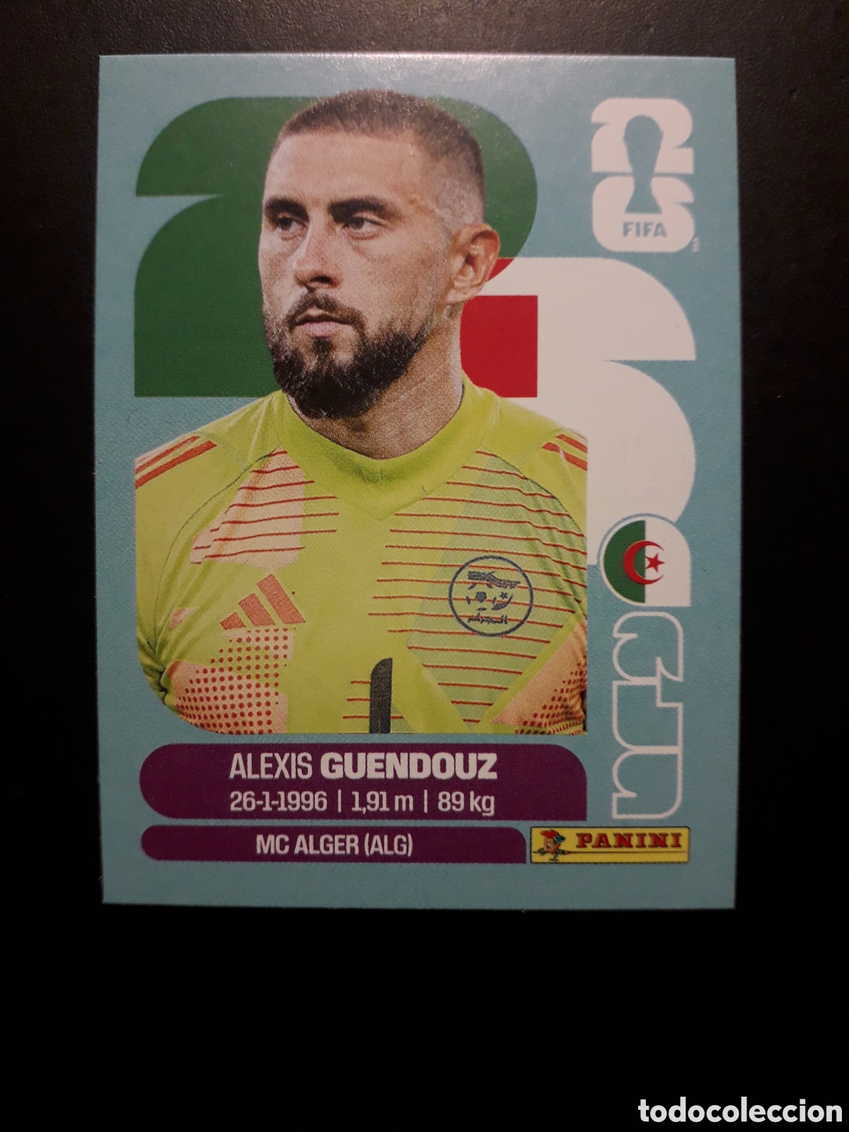 Cromos de F&uacute;tbol: GUENDOUZ ARGELIA ALG 2 MUNDIAL F&Uacute;TBOL 2026 FIFA WORLD CUP PANINI SIN PEGAR PEDIDO M&Iacute;NIMO 3&euro;