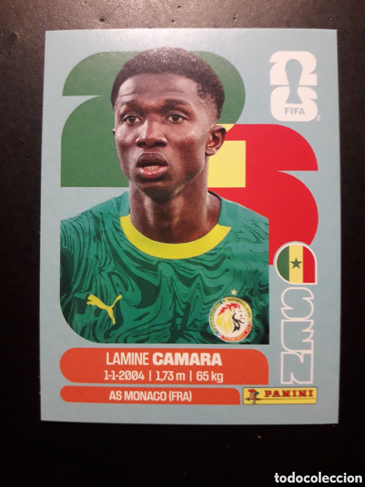 Cartes &agrave; collectionner de Football: CAMARA SENEGAL SEN 14 MUNDIAL F&Uacute;TBOL 2026 FIFA WORLD CUP PANINI SIN PEGAR PEDIDO M&Iacute;NIMO 3&euro;