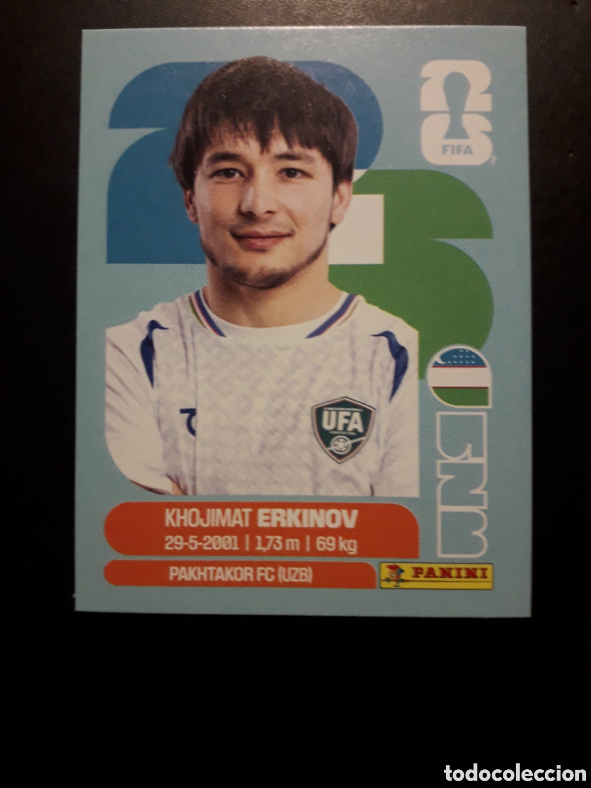 Cromos de F&uacute;tbol: ERKINOV UZBEKISTAN UZB 15 MUNDIAL F&Uacute;TBOL 2026 FIFA WORLD CUP PANINI SIN PEGAR PEDIDO M&Iacute;NIMO 3&euro;