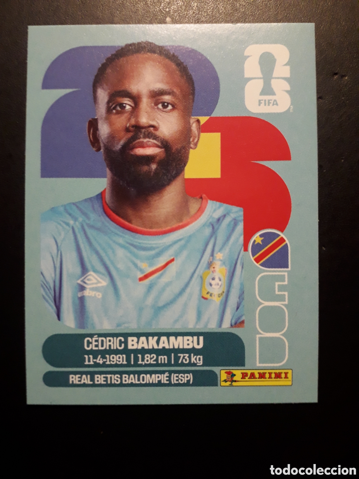 Cromos de F&uacute;tbol: BAKAMBU CONGO COD 19 MUNDIAL F&Uacute;TBOL 2026 FIFA WORLD CUP PANINI SIN PEGAR PEDIDO M&Iacute;NIMO 3&euro;