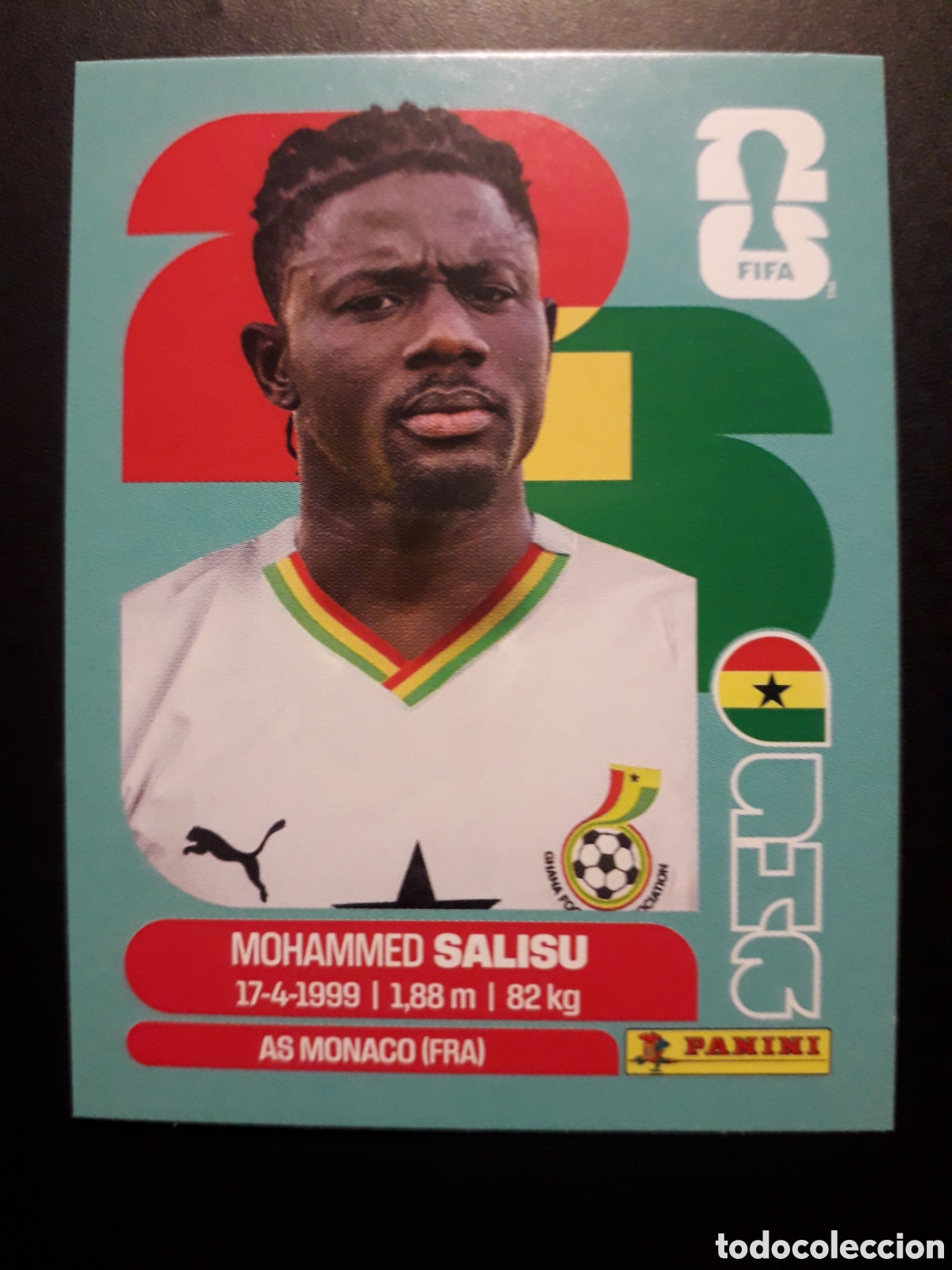 Cromos de F&uacute;tbol: SALISU GHANA GHA 4 MUNDIAL F&Uacute;TBOL 2026 FIFA WORLD CUP PANINI SIN PEGAR PEDIDO M&Iacute;NIMO 3&euro;