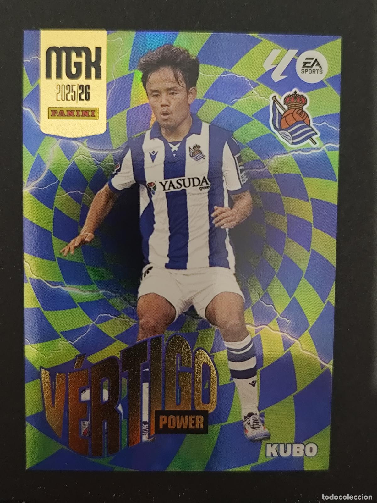 Cromos de F&uacute;tbol: P384 P 384 KUBO REAL SOCIEDAD V&Eacute;RTIGO POWER MEGACRACKS 2025 2026 25 26