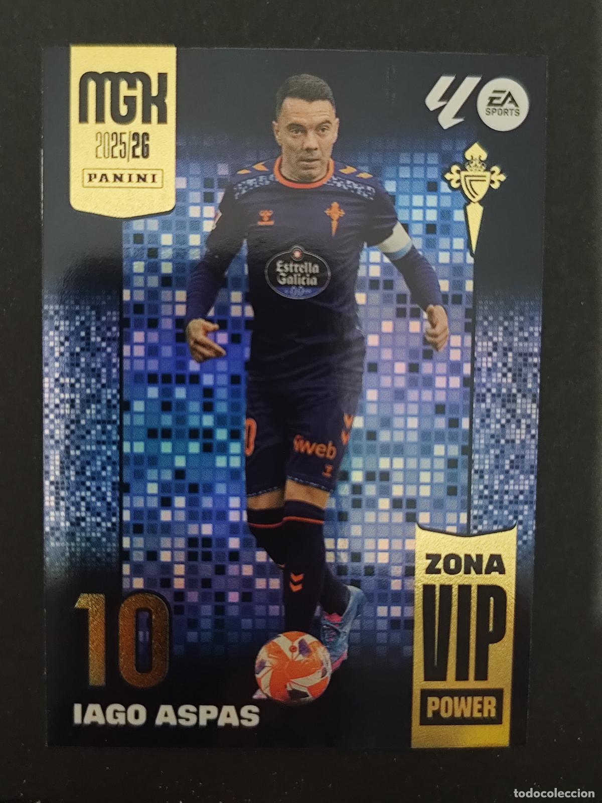 Cromos de F&uacute;tbol: P395 P 395 IAGO ASPAS CELTA VIGO ZONA VIP POWER MEGACRACKS 2025 2026 25 26