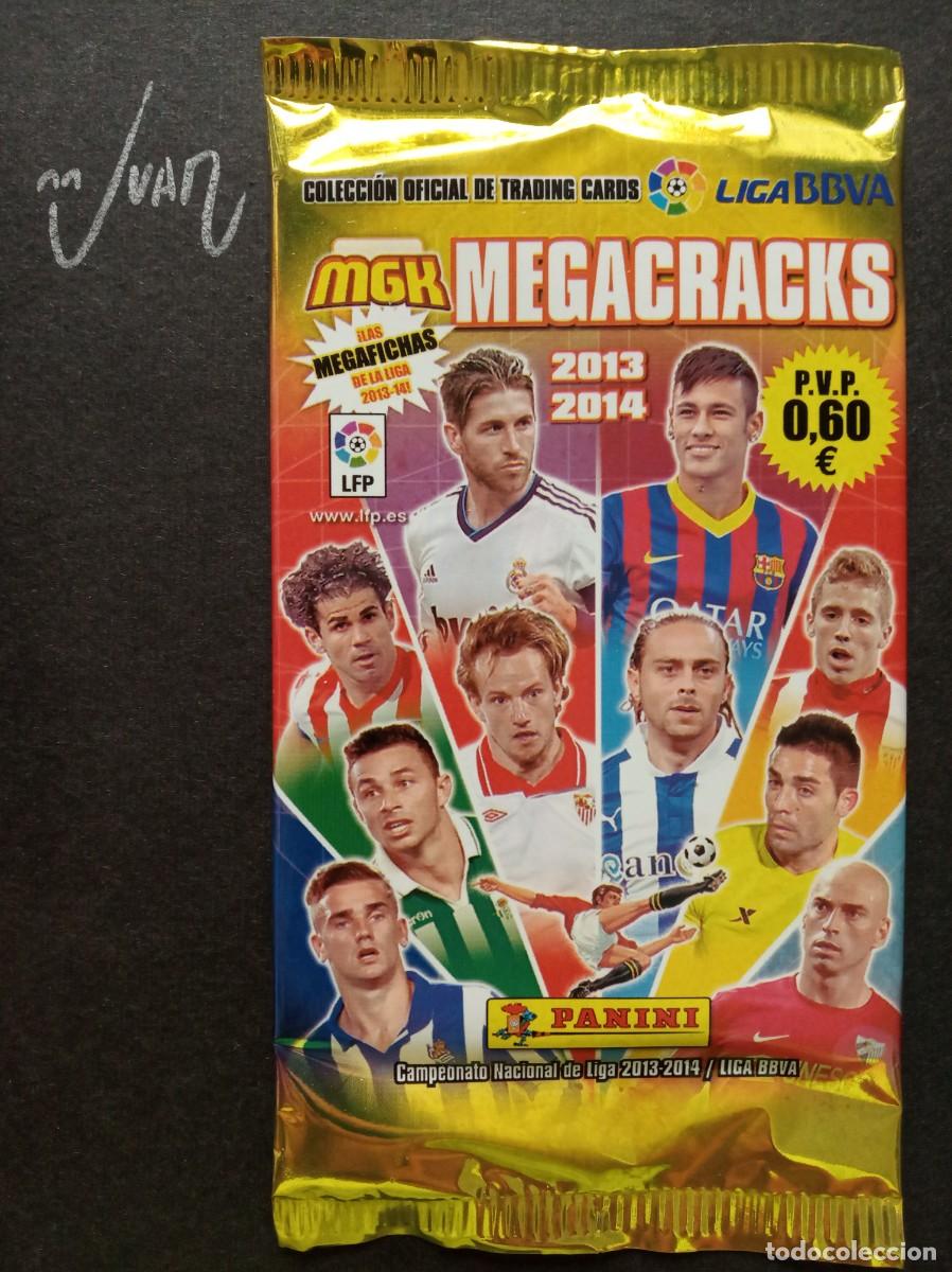 Cromos de F&uacute;tbol: SOBRE SIN ABRIR MEGACRACKS ⚽ PANINI &reg; 2013 2014 MGK 13 14 MEGA CRACKS MESSI BARCELONA ? REAL MADRID