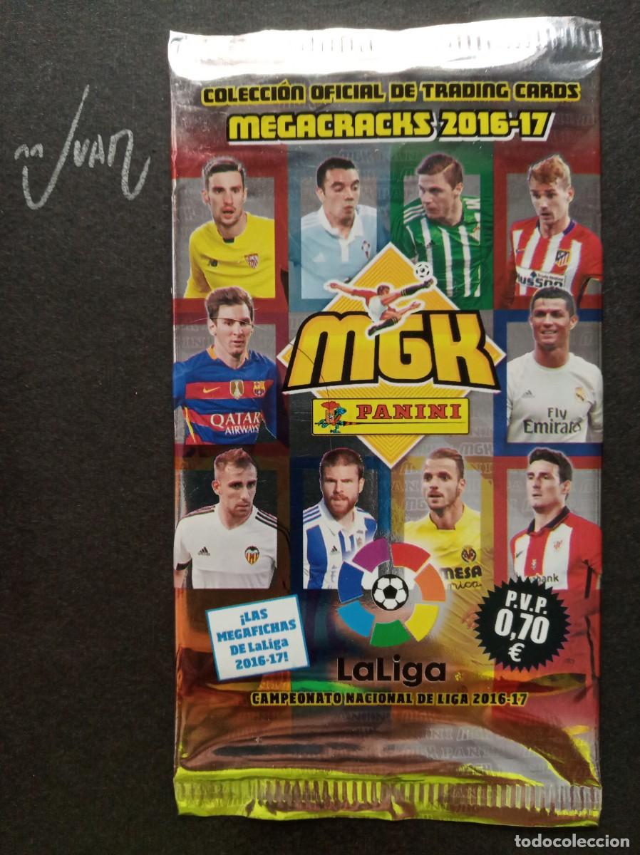 Cromos de F&uacute;tbol: SOBRE SIN ABRIR MEGACRACKS ⚽ PANINI &reg; 2016 2017 MGK 16 17 MEGA CRACKS MESSI BARCELONA ? REAL MADRID