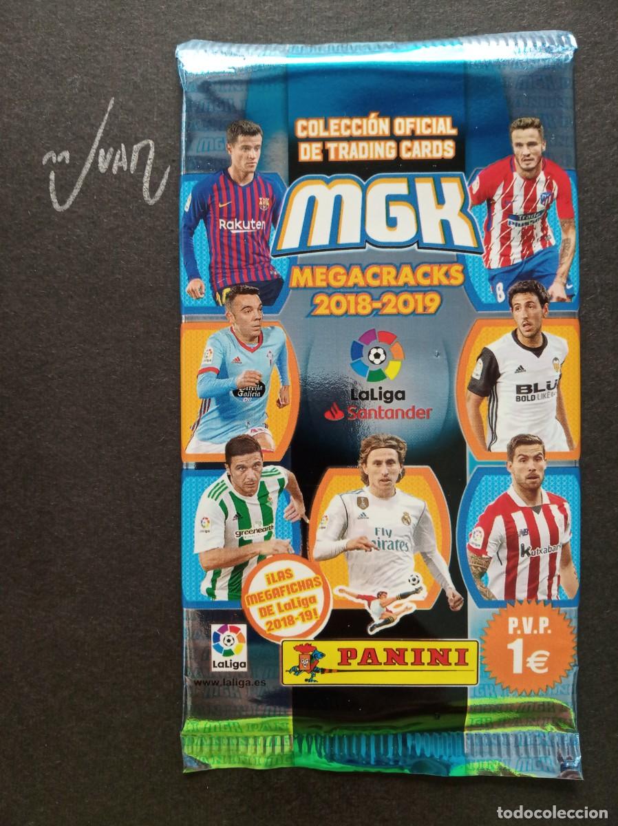 Cromos de F&uacute;tbol: SOBRE SIN ABRIR MEGACRACKS ⚽ PANINI &reg; 2018 2019 MGK 18 19 MEGA CRACKS MESSI BARCELONA ? REAL MADRID