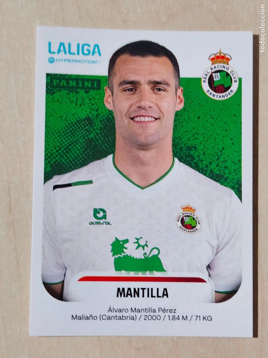 Cromos de F&uacute;tbol: N&ordm; 329A MANTILLA - RACING DE SANTANDER - CROMO - LIGA HYPERMOTION 2025 2026 SEGUNDA DIVISION 25 26