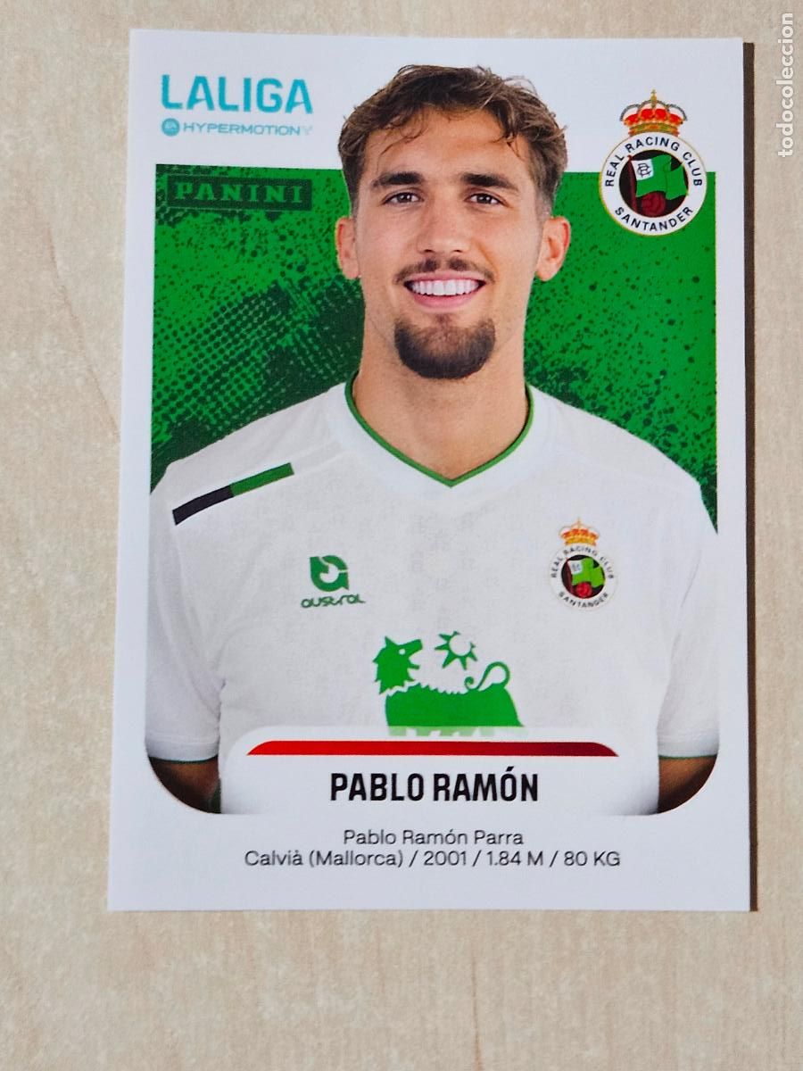 Cromos de F&uacute;tbol: N&ordm; 330 PABLO RAMON - RACING DE SANTANDER - CROMO - LIGA HYPERMOTION 2025 2026 SEGUNDA DIVISION 25 26
