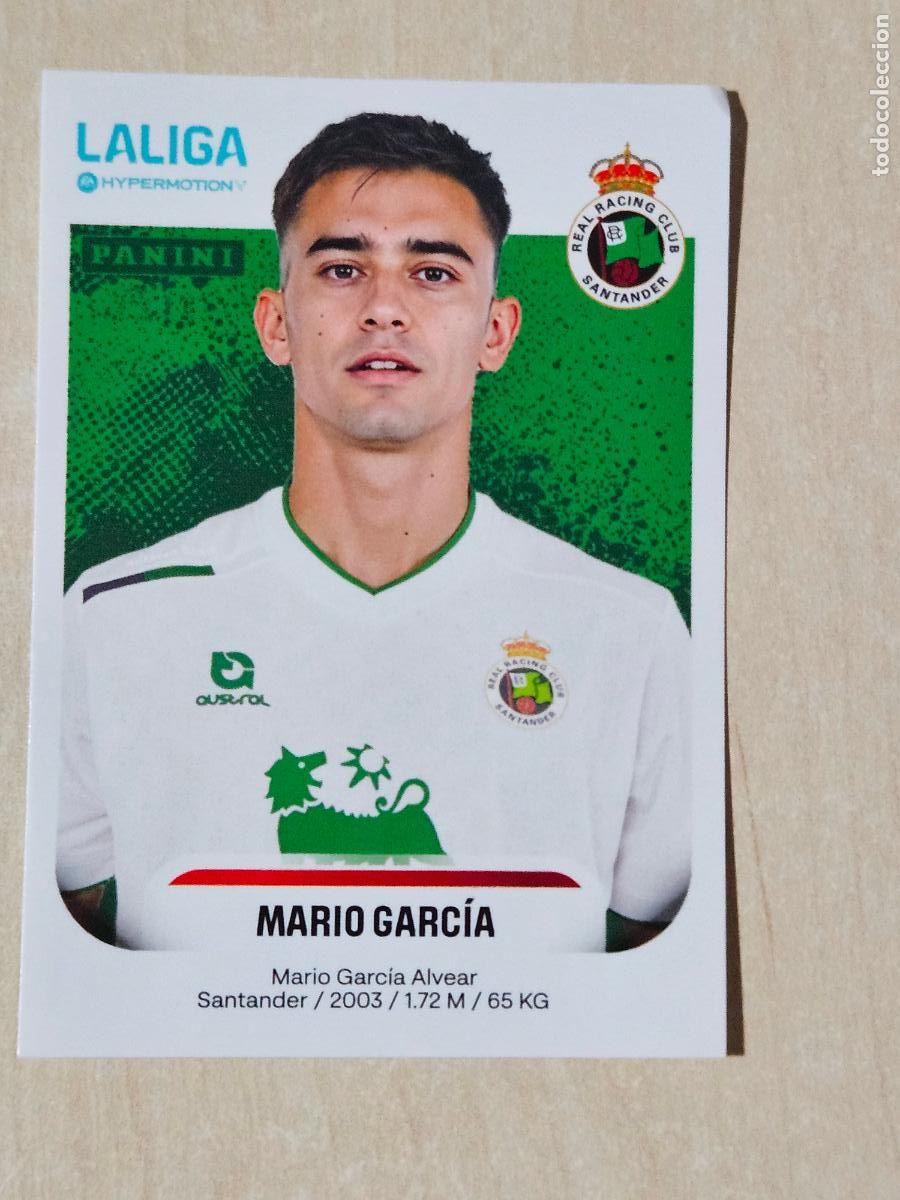Cromos de F&uacute;tbol: N&ordm; 334 MARIO - RACING DE SANTANDER - CROMO - LIGA HYPERMOTION 2025 2026 SEGUNDA DIVISION 25 26