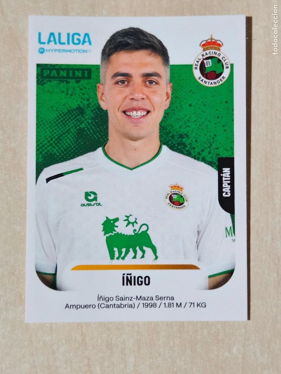 Cromos de F&uacute;tbol: N&ordm; 337A I&Ntilde;IGO - RACING DE SANTANDER - CROMO - LIGA HYPERMOTION 2025 2026 SEGUNDA DIVISION 25 26