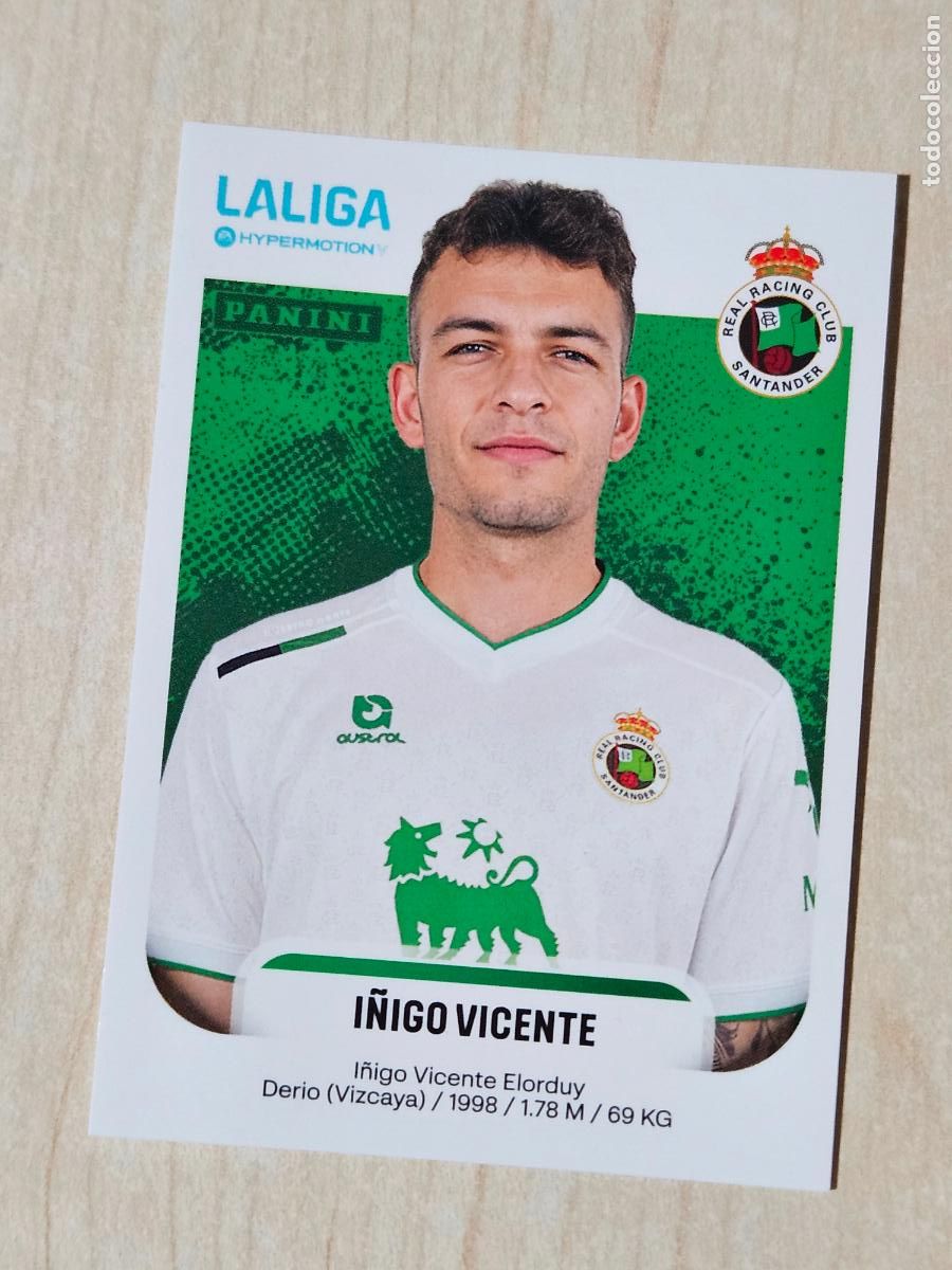 Cromos de F&uacute;tbol: N&ordm; 339 I&Ntilde;IGO - RACING DE SANTANDER - CROMO - LIGA HYPERMOTION 2025 2026 SEGUNDA DIVISION 25 26